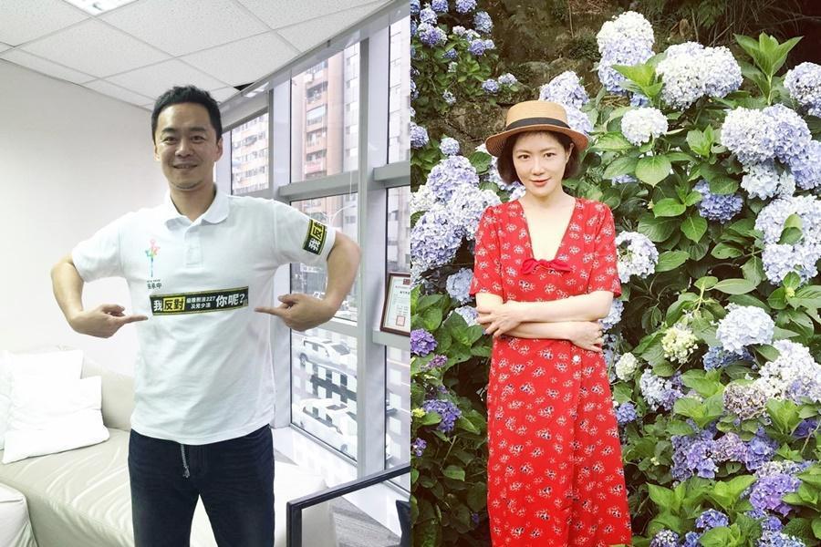 張承中離婚後還是幫Selina處理法律事務,雙方並未鬧翻。尹馨形象性感,也有不少緋聞,大方承認新戀情。(翻攝自張承中臉書/尹馨臉書)
