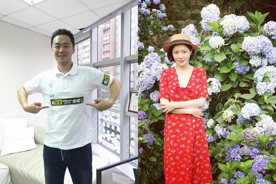 張承中離婚後還是幫Selina處理法律事務，雙方並未鬧翻。尹馨形象性感，也有不少緋聞，大方承認新戀情。（翻攝自張承中臉書／尹馨臉書）