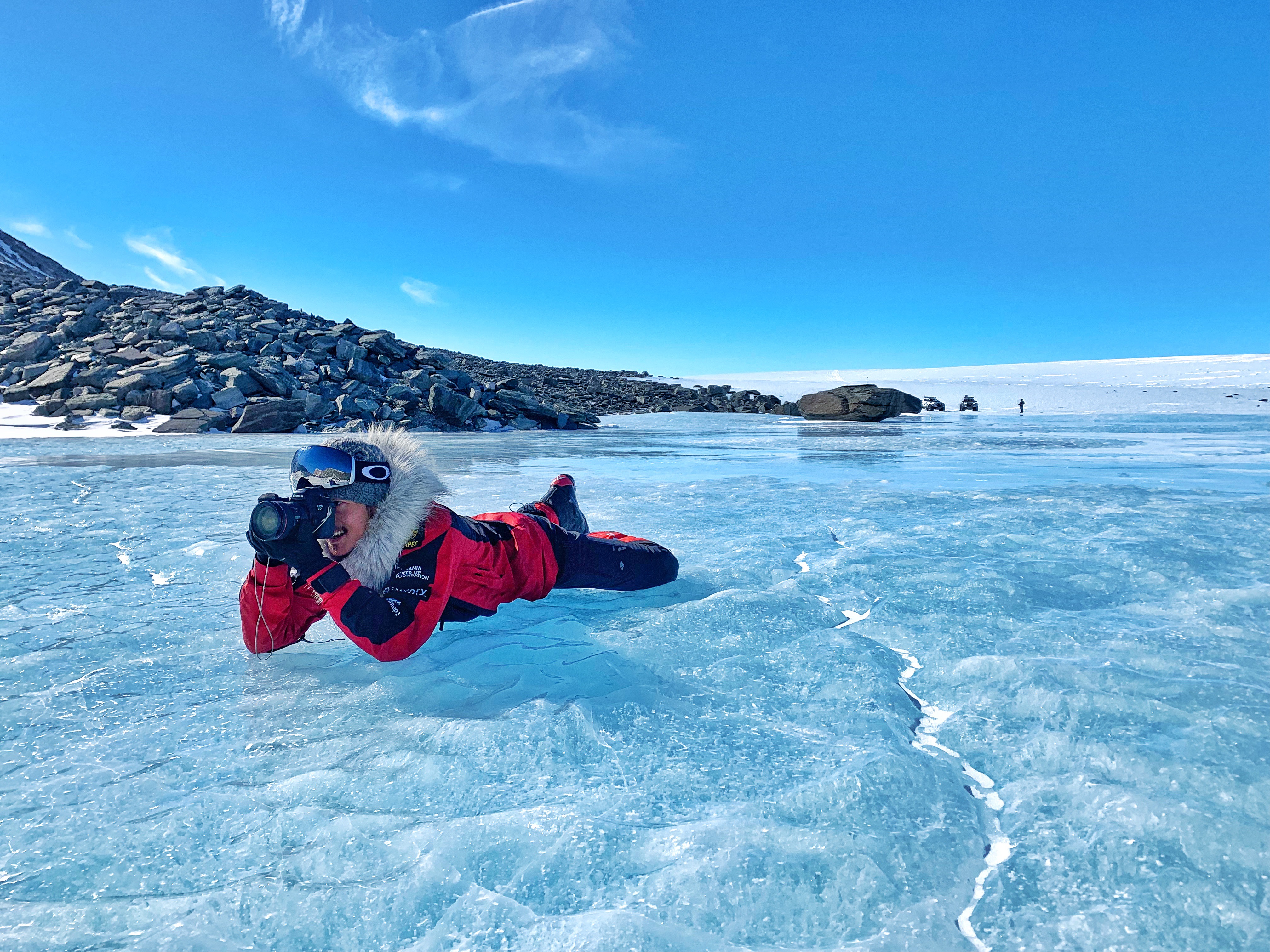宥勝被南極的美景感動，也對當地的險峻感到震撼。（喜鵲娛樂提供）