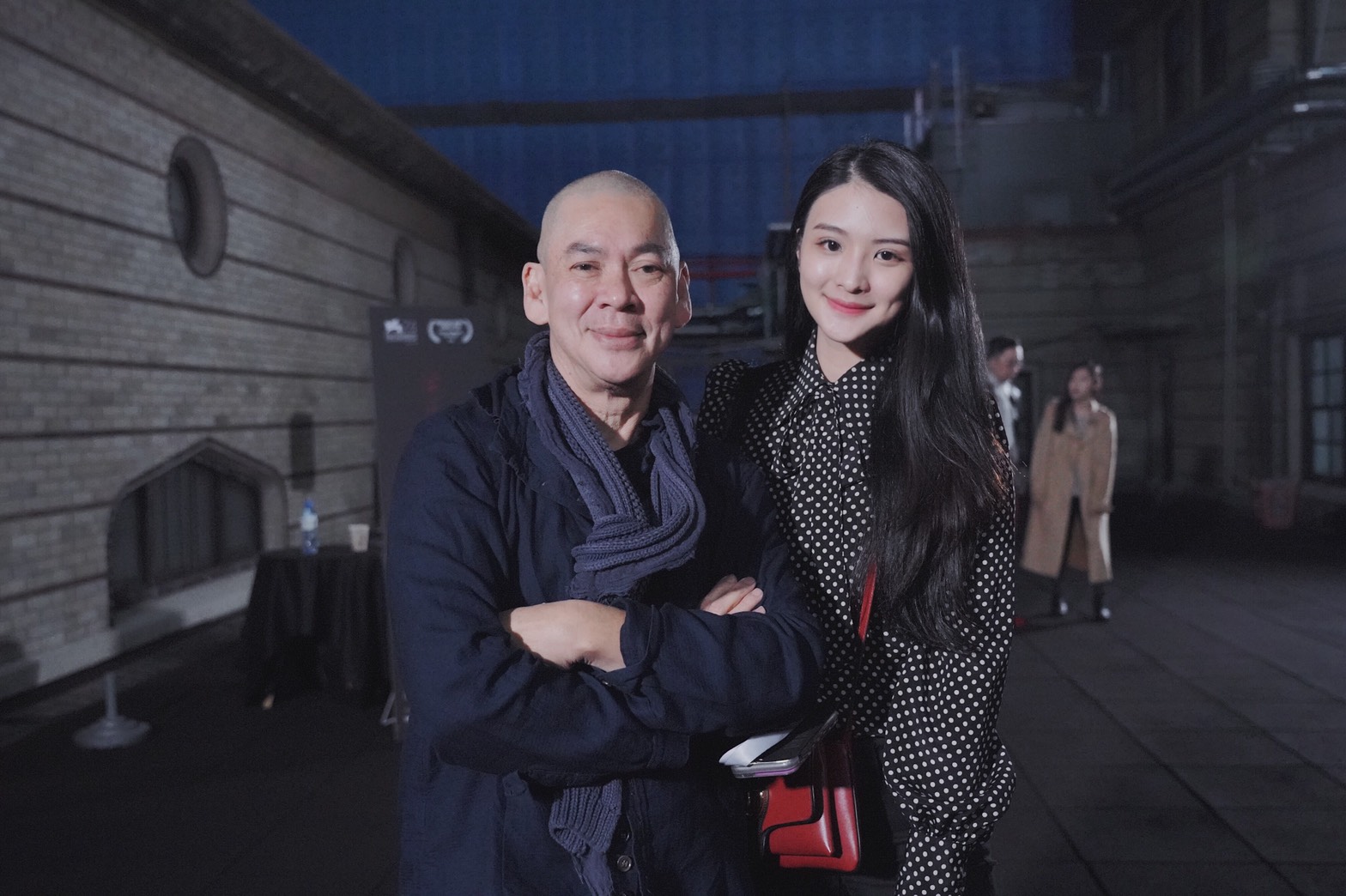 陳品兒與蔡明亮導演相見歡， 希望今年金馬能台上見。（HTC VIVE ORIGINALS提供）