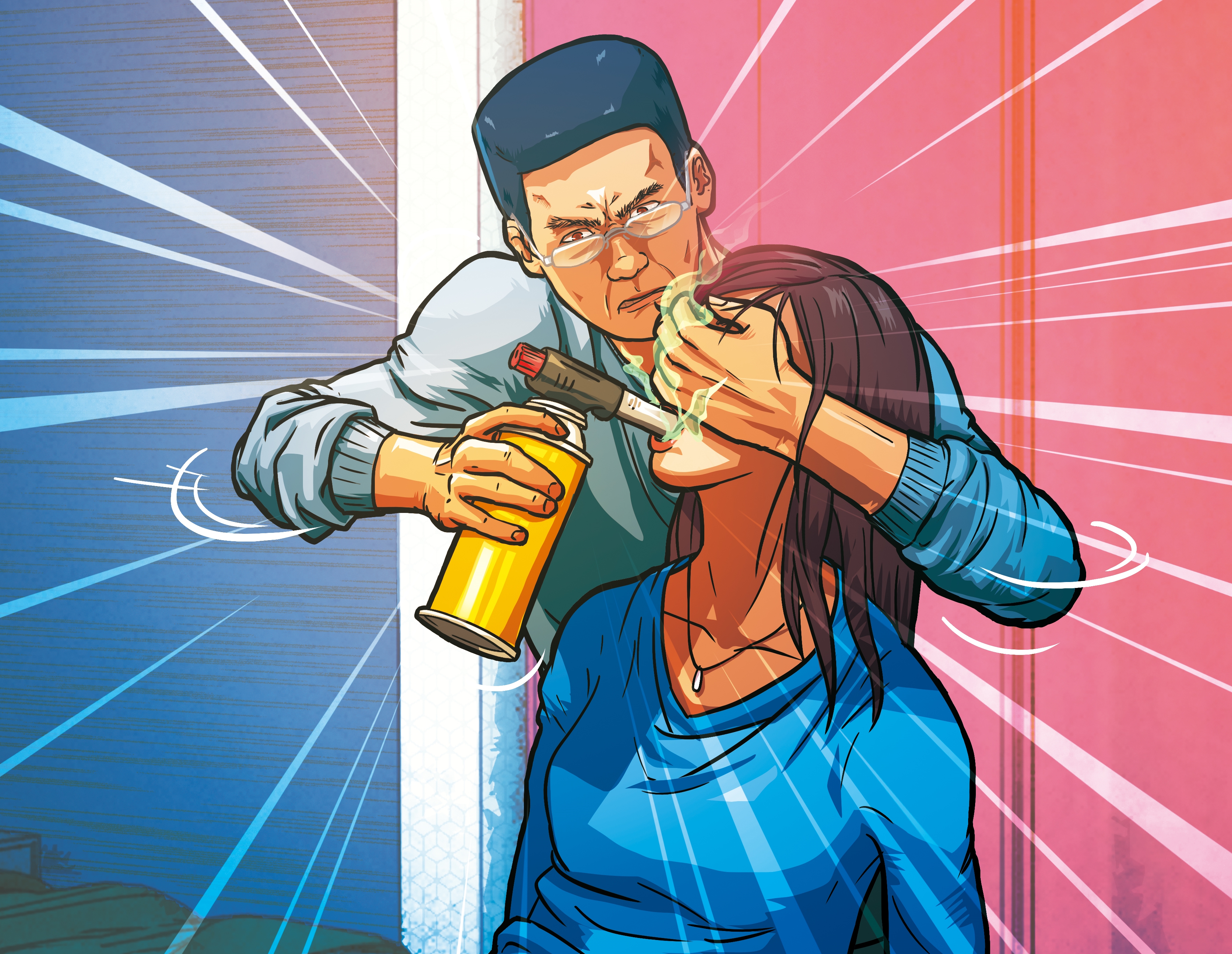 黃文進以瓦斯強灌陳女口鼻，導致她腦部缺氧死亡，殺人手法相當奇特。（圖為示意畫面）