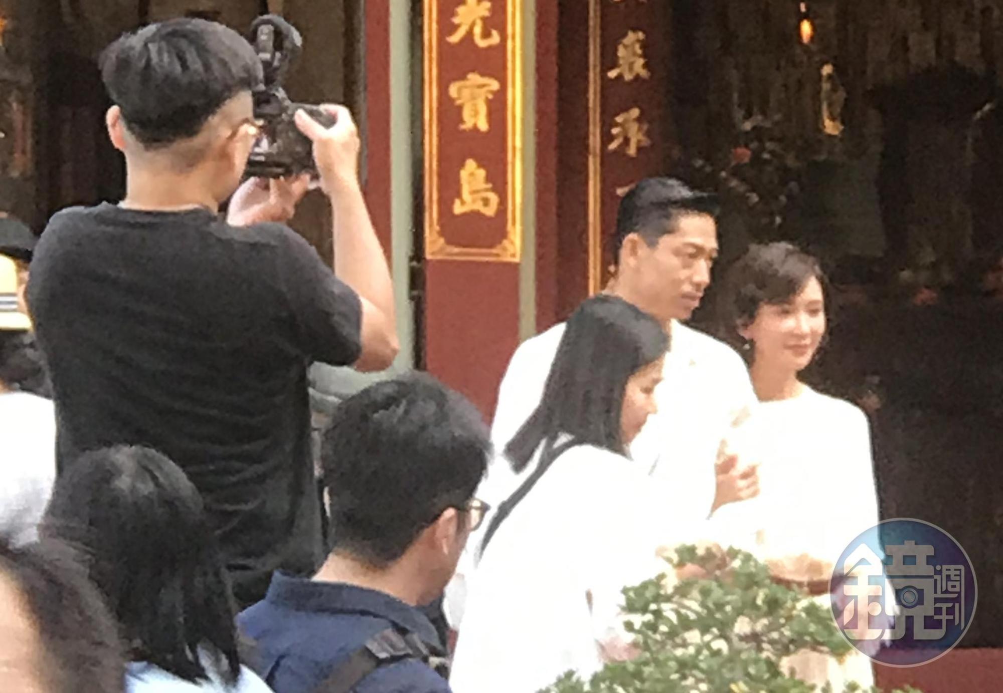 林志玲偕夫婿Akira彩排婚禮儀式。