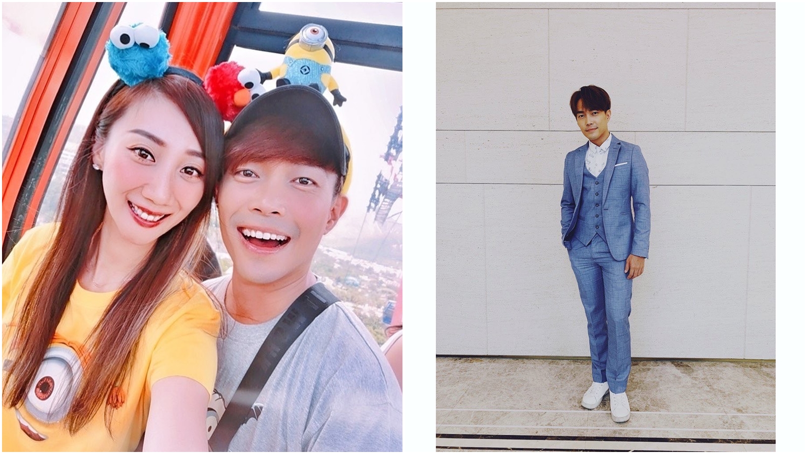 星光一班出身的許仁杰，今年8月份向大他3歲的女友亞希求婚成功。（圖／摘自許仁杰臉書」）