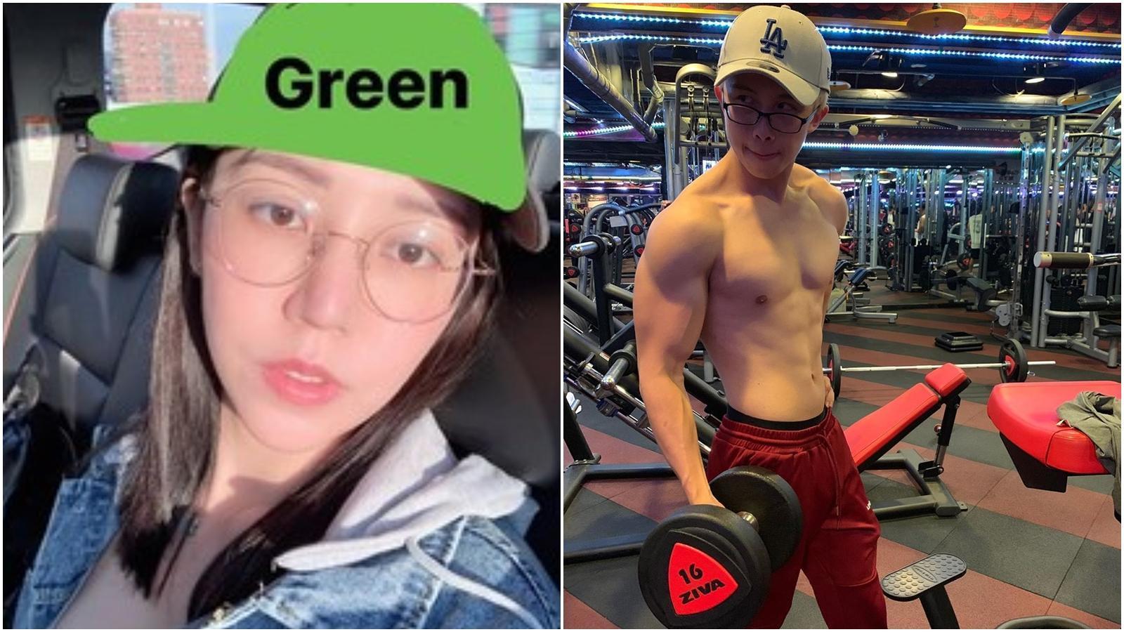 孫安佐女友阿乃發聲再一波，突PO戴綠帽的自拍照。（合成圖，翻攝自阿乃、孫安佐IG）
