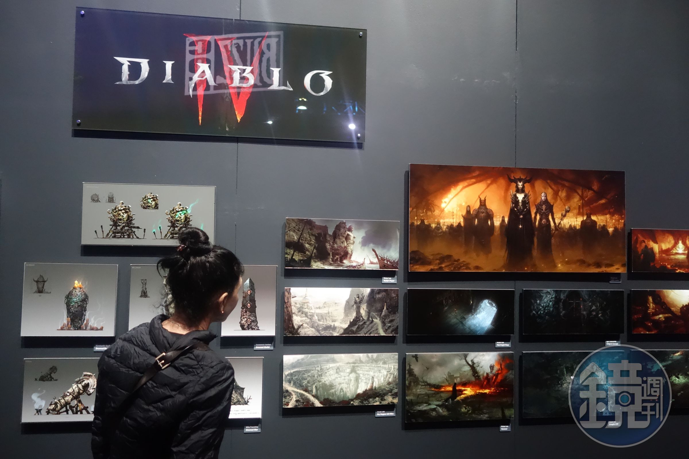 2019BlizzCon最大亮點即為《暗黑破壞神4》的公開，圖為《暗黑破壞神4》的美術圖展區，