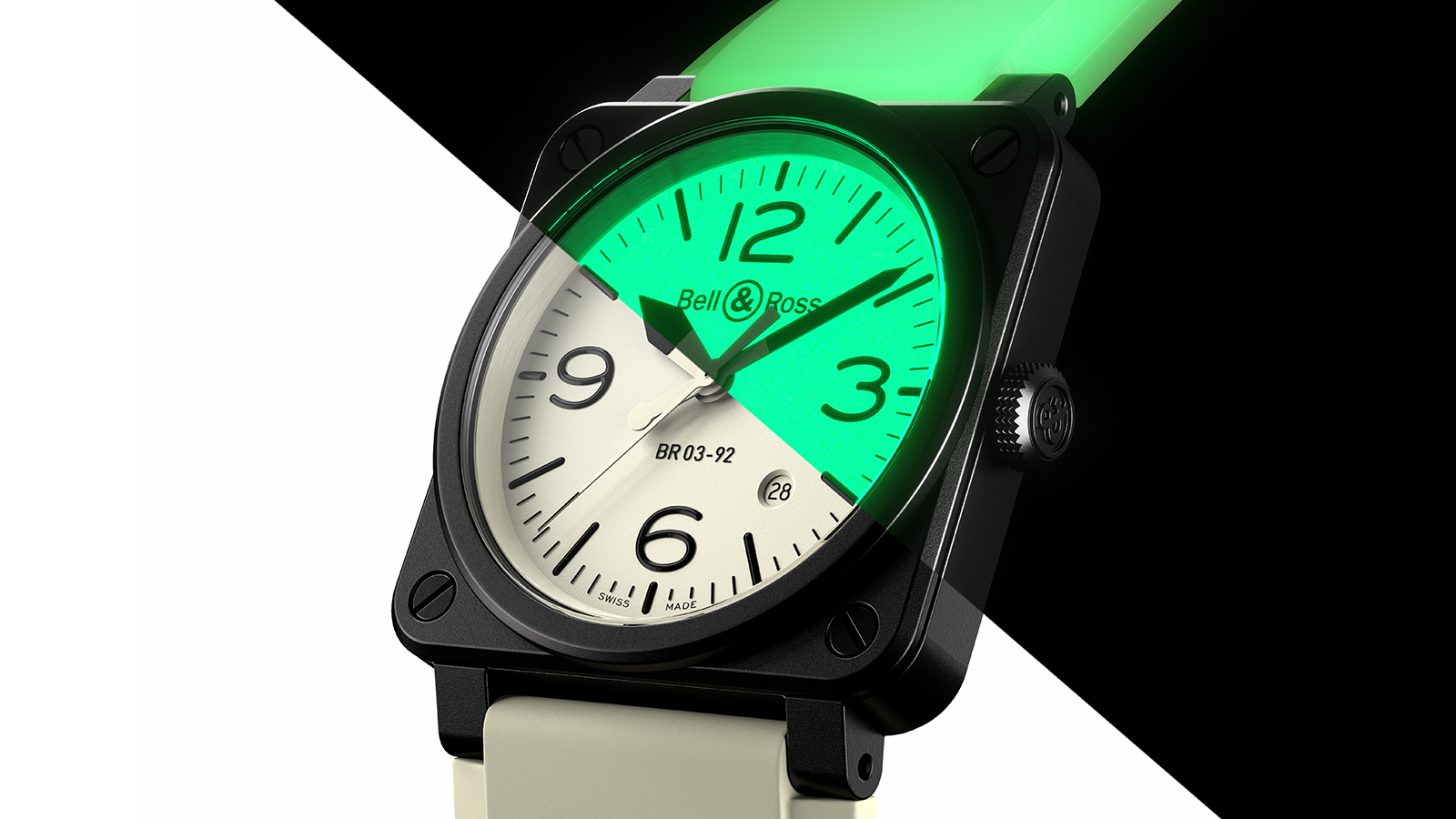 【新錶快訊】反其道而行的夜光思維!BELL & ROSS BR03-92 Full Lum限量錶