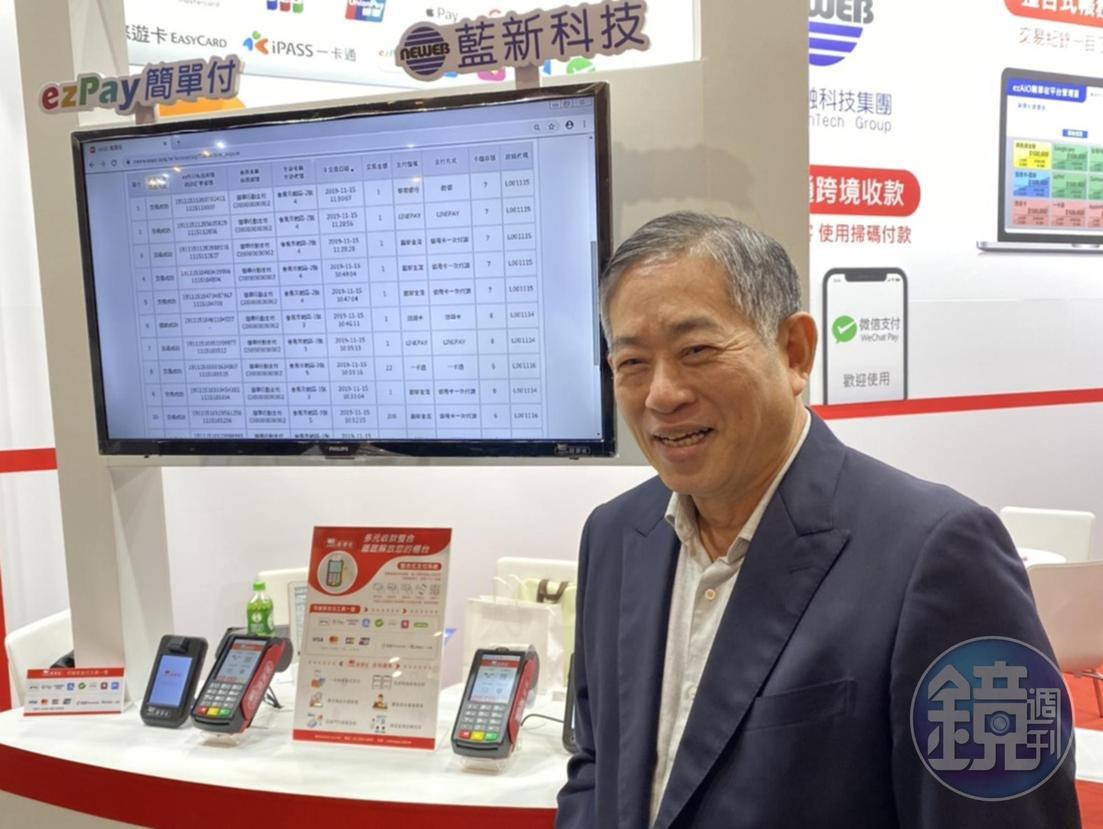 遊戲大廠智冠集團董事長王俊博，為旗下子公司藍新科技「ezAIO簡單收」站台，並表示今年第三季由虧轉盈。