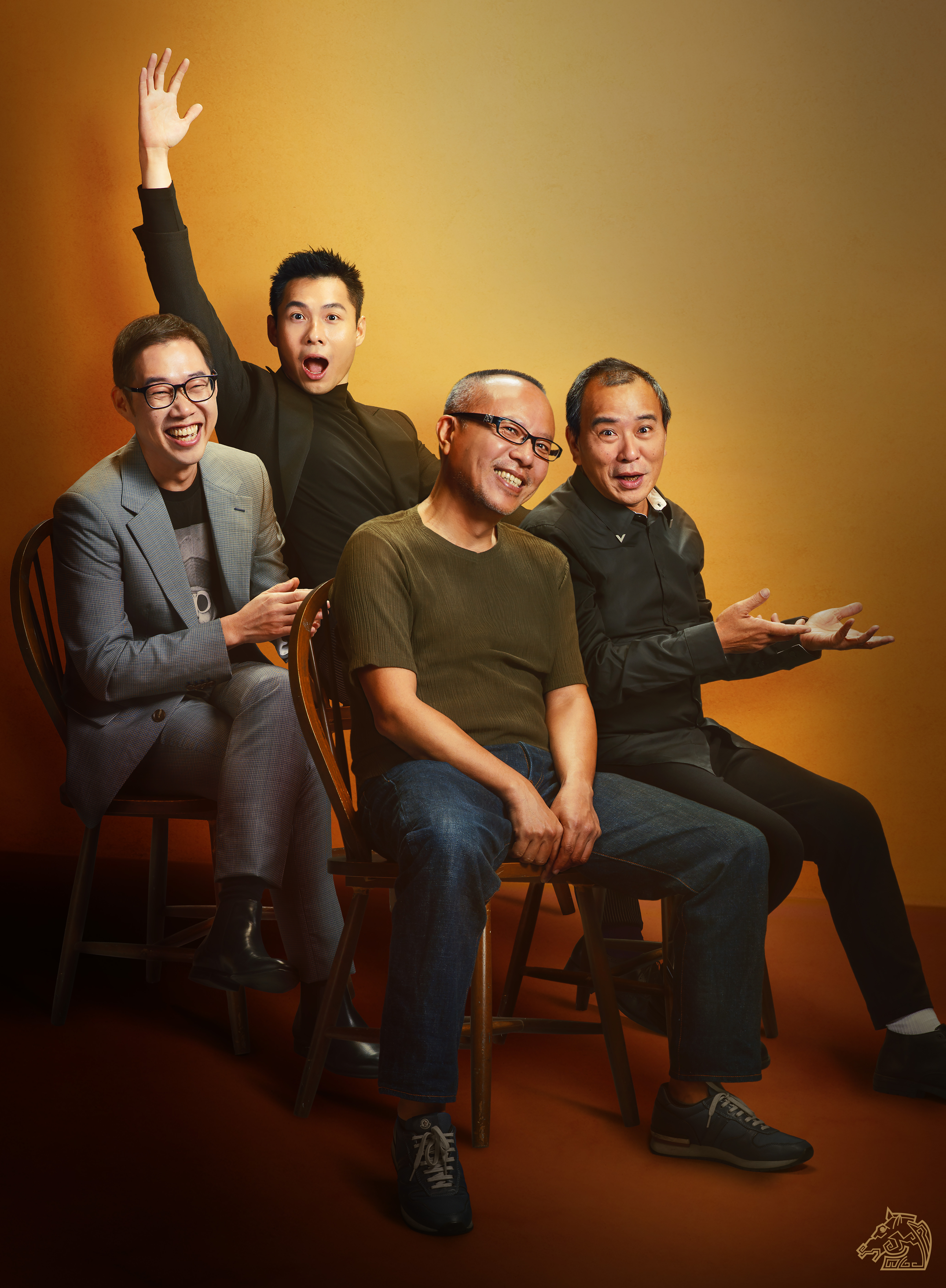 第56屆金馬獎最佳導演入圍，林書宇（左起）、陳哲藝、鍾孟宏、張作驥。（金馬獎執委會提供）