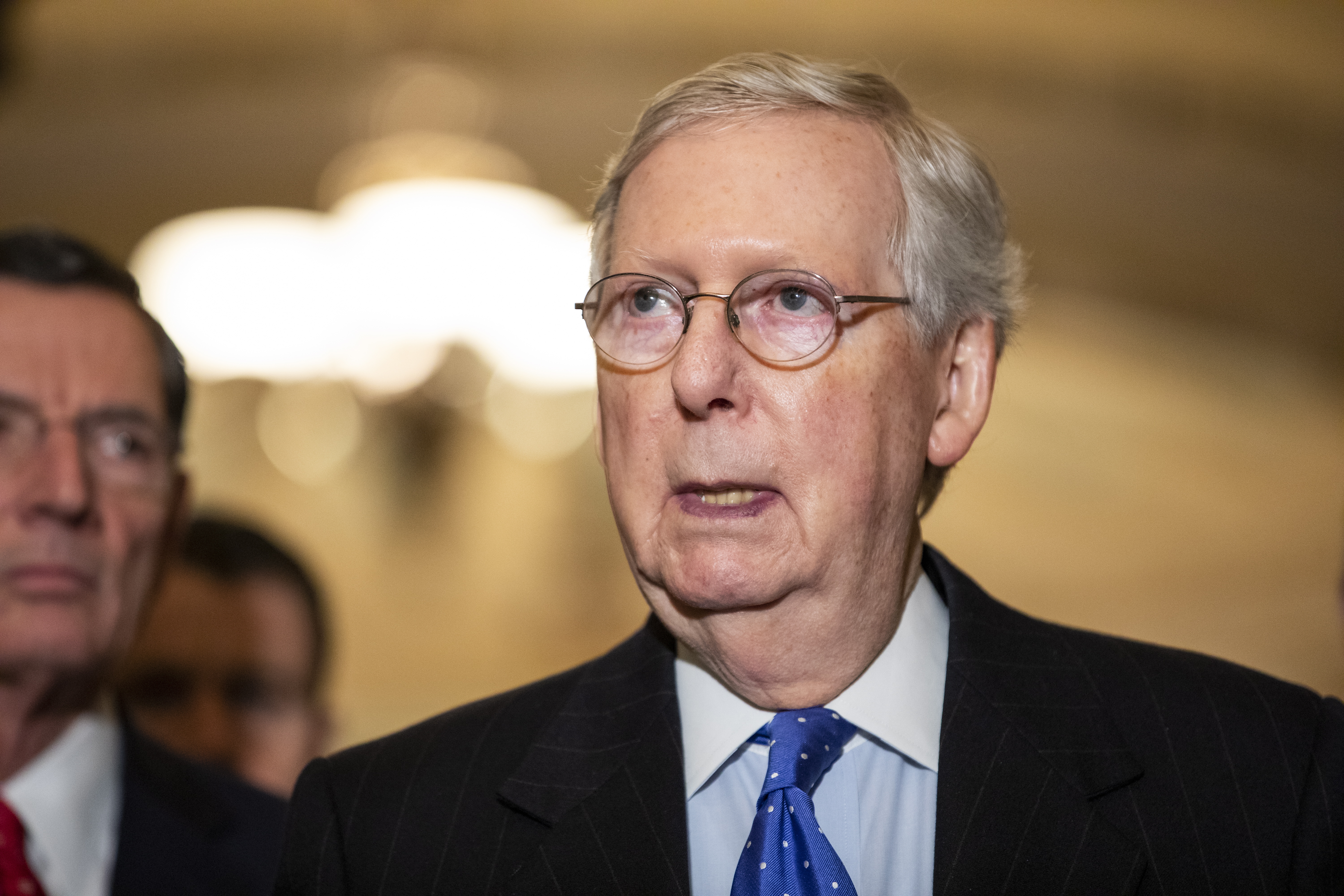 美國參議院多數黨領袖麥康納主持審議參院版本的香港人權與民主法案。（資料畫面，東方IC）