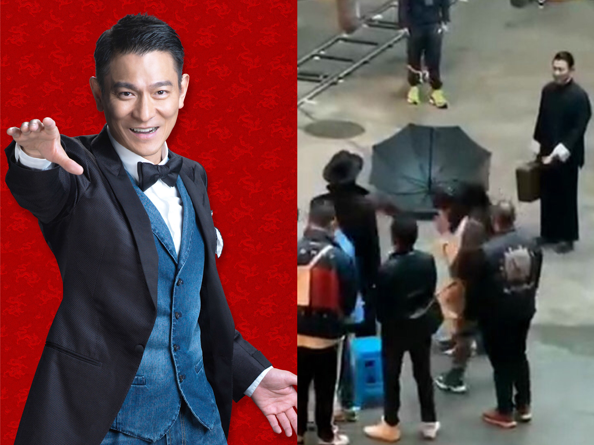 劉德華傳出與年輕演員在片場起衝突。（左圖博納影業提供，右圖翻攝微博）