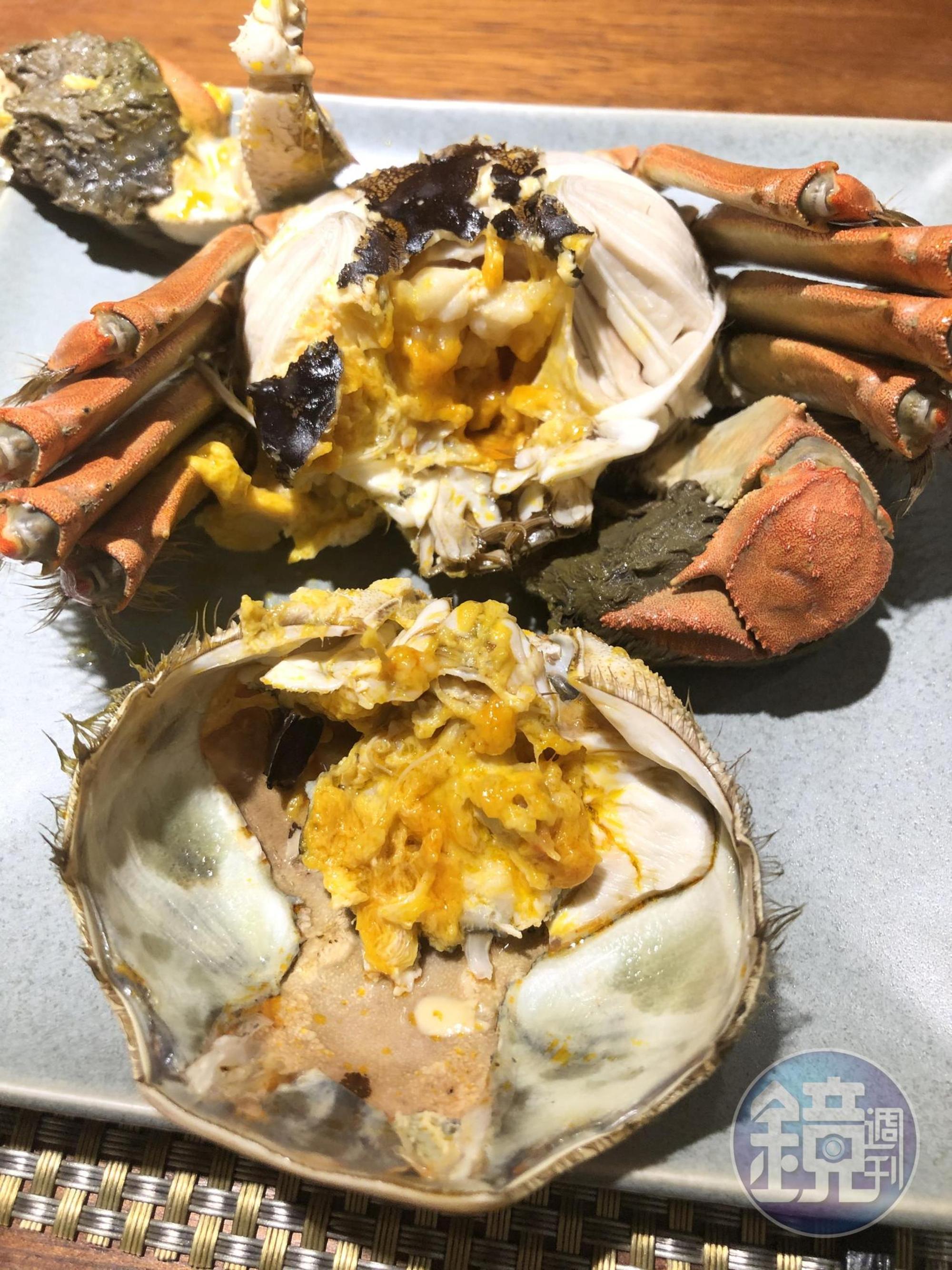 養足了斤兩的興化蟹，蟹膏顏色確實比較濃郁。