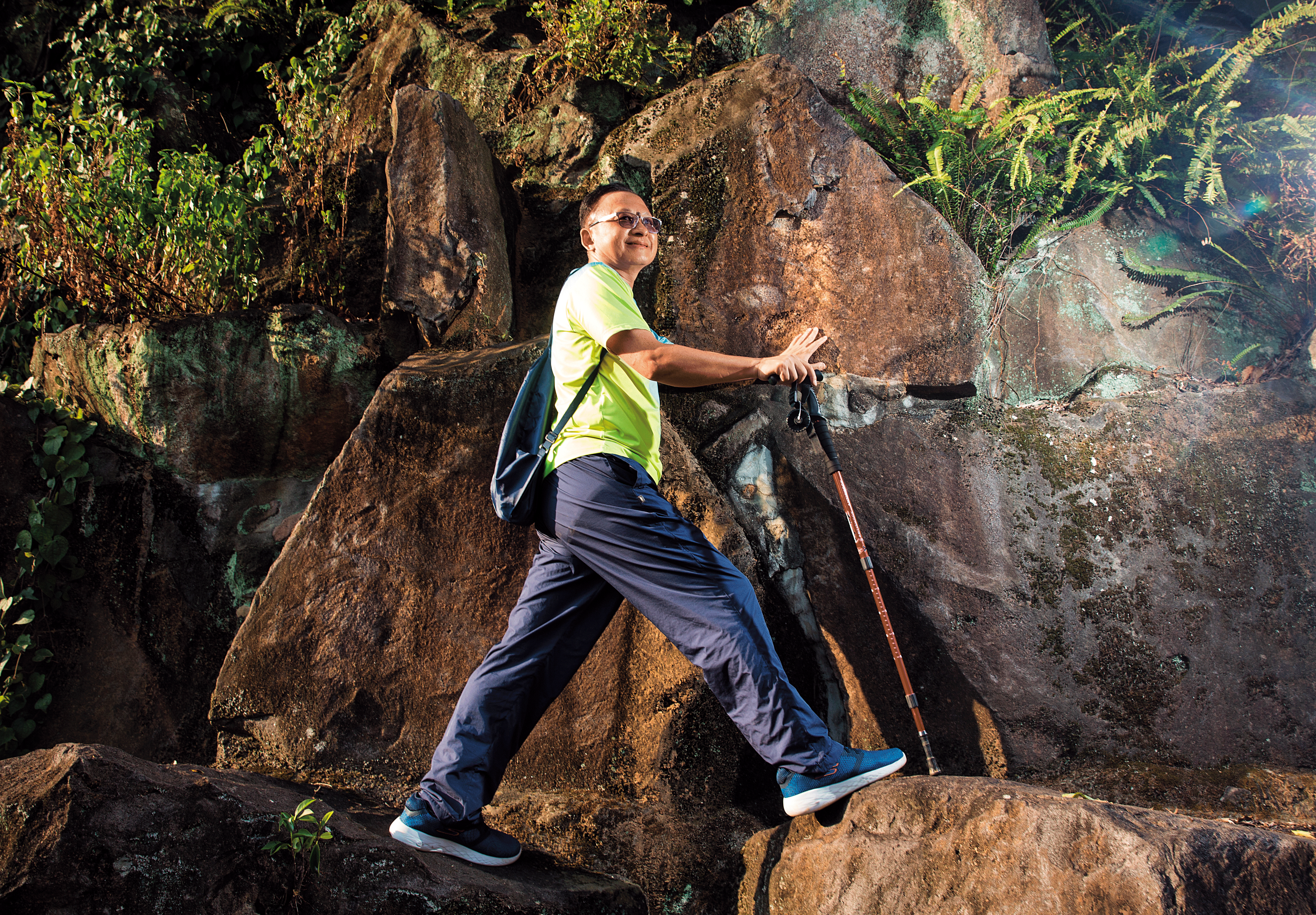 帥老師喜歡到山上走走，除了調劑身心外，更從登山過程獲得投資啟發。