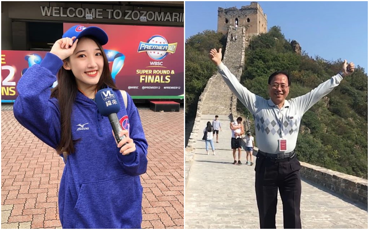 有眼尖網友發現李來希（右）盜用照片「移花接木」，連正妹當事人Emily（左）也po文澄清，強調「我不是韓粉」。（翻攝自Emily臉書／李來希臉書）