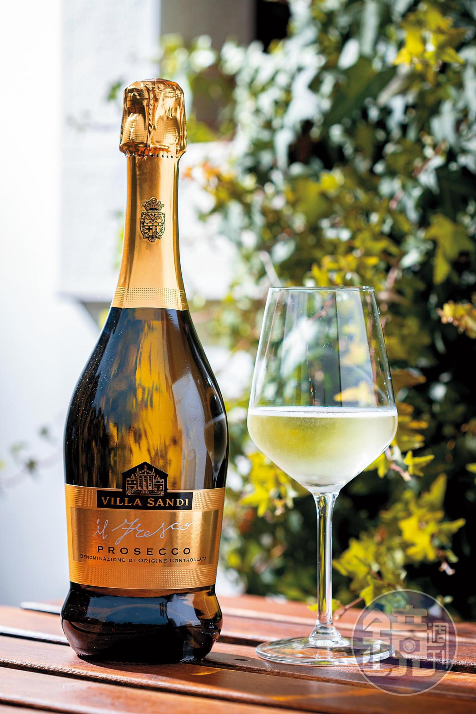 「If Fresco Prosecco DOC Treviso Brut」甜度較低，清新酸爽中帶著果香，是甲殼類海鮮的理想伴侶。