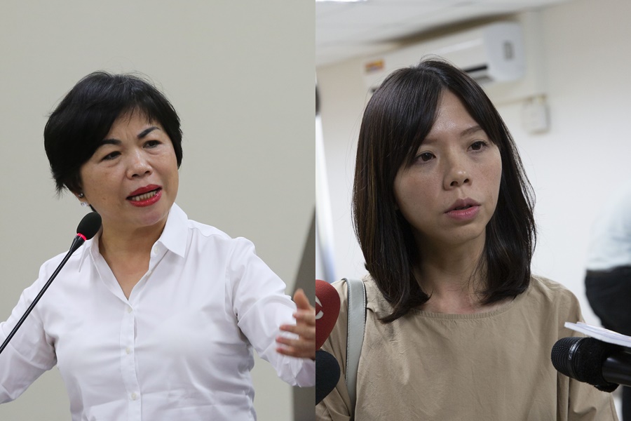 台中市副市長楊瓊瓔帶職參選立委，讓現任立委洪慈庸反嗆荒謬。