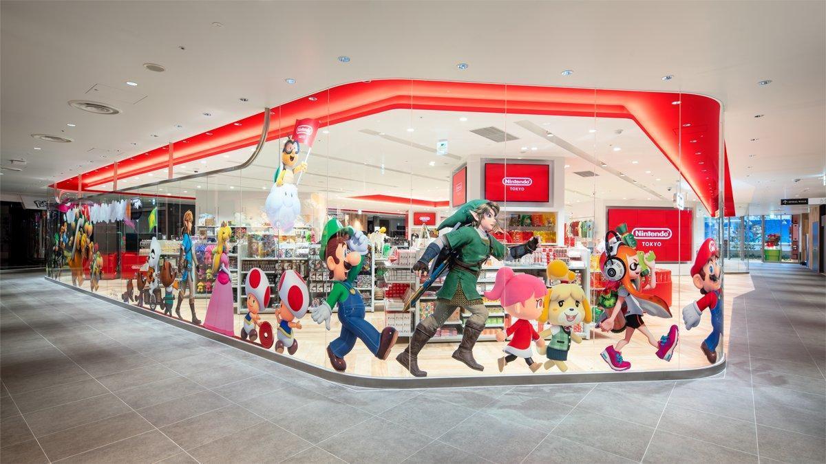 日本第一家的任天堂實體直營旗艦店「Nintendo TOKYO」22日於東京澀谷開幕。（翻攝twitter：Nintendo TOKYO）
