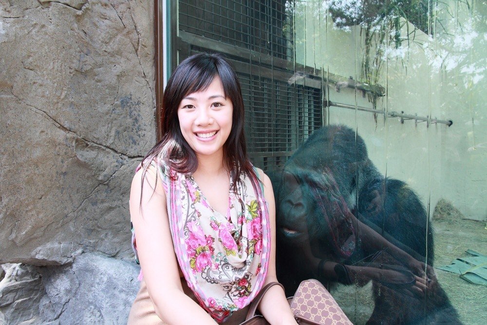 吳欣盈和柯文哲結識，原來是動物園金剛寶寶當媒人。（新光人壽慈善基金會提供）