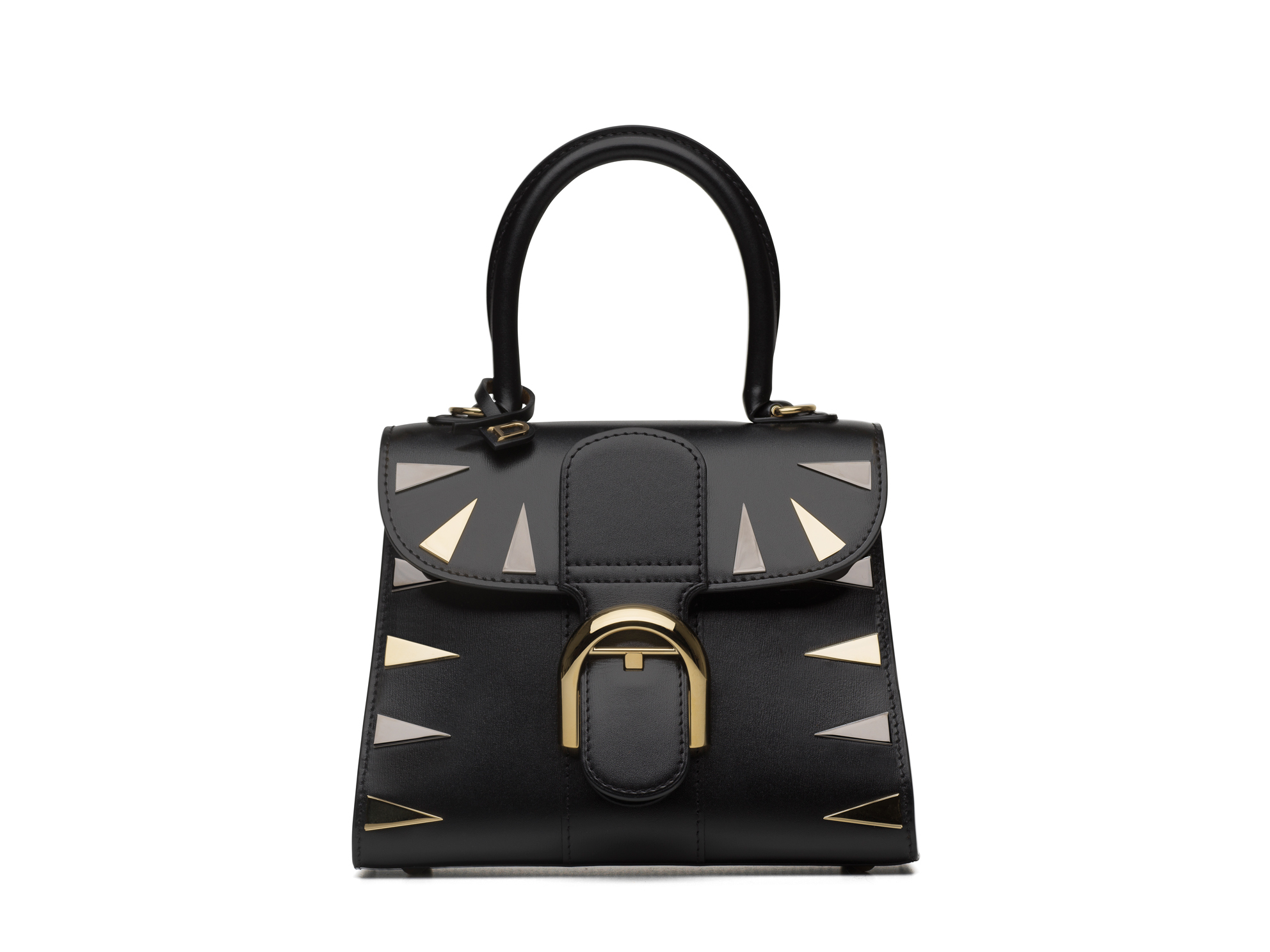 DELVAUX 190週年紀念款Brillant系列黑色牛皮小型肩揹手提包。NT$197,600(美之心提供)