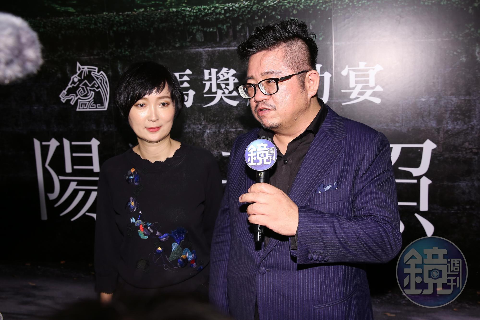 掛名出品的鏡文學總編輯董成瑜(左)表示,希望還沒看過的快去看。而入圍最佳原著劇本項目的鏡文編劇統籌張耀升(右)則說,能拿到觀眾票選最佳影片,代表《陽光普照》雅俗共賞。