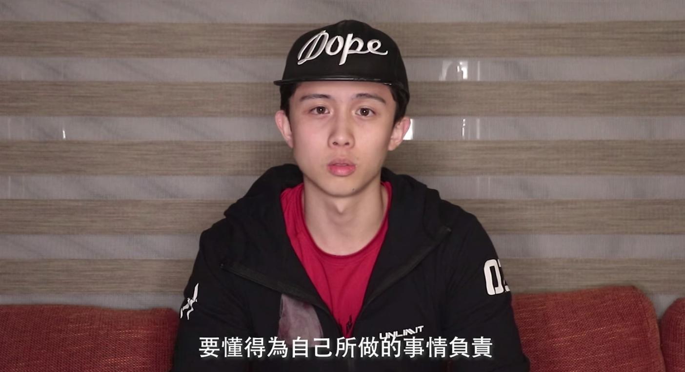 孫安佐日前就米砂直指為他墮胎一事拍影片回應。（截圖自孫安佐YouTube）