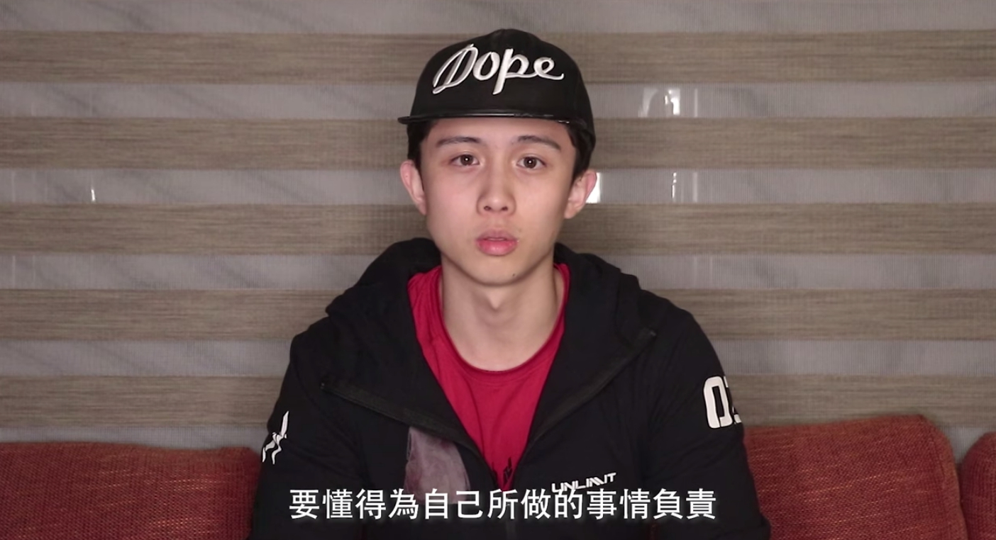 孫安佐日前就米砂直指為他墮胎一事拍影片回應。（截圖自孫安佐YouTube）