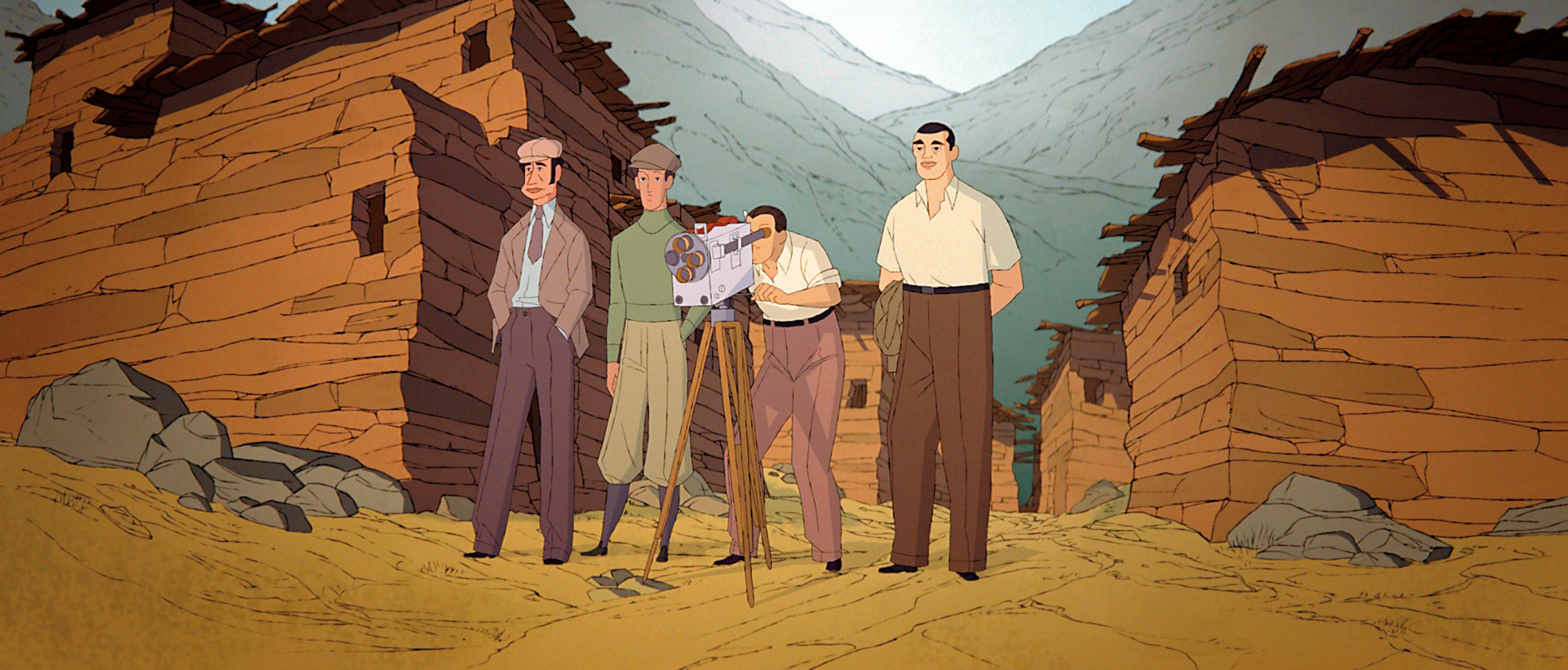 電影追憶布紐爾在陷入瓶頸之下，靠朋友中樂透完成紀錄片《無糧之地》，也揭密了拍攝時所見之異地慘況。（台中國際動畫影展提供）