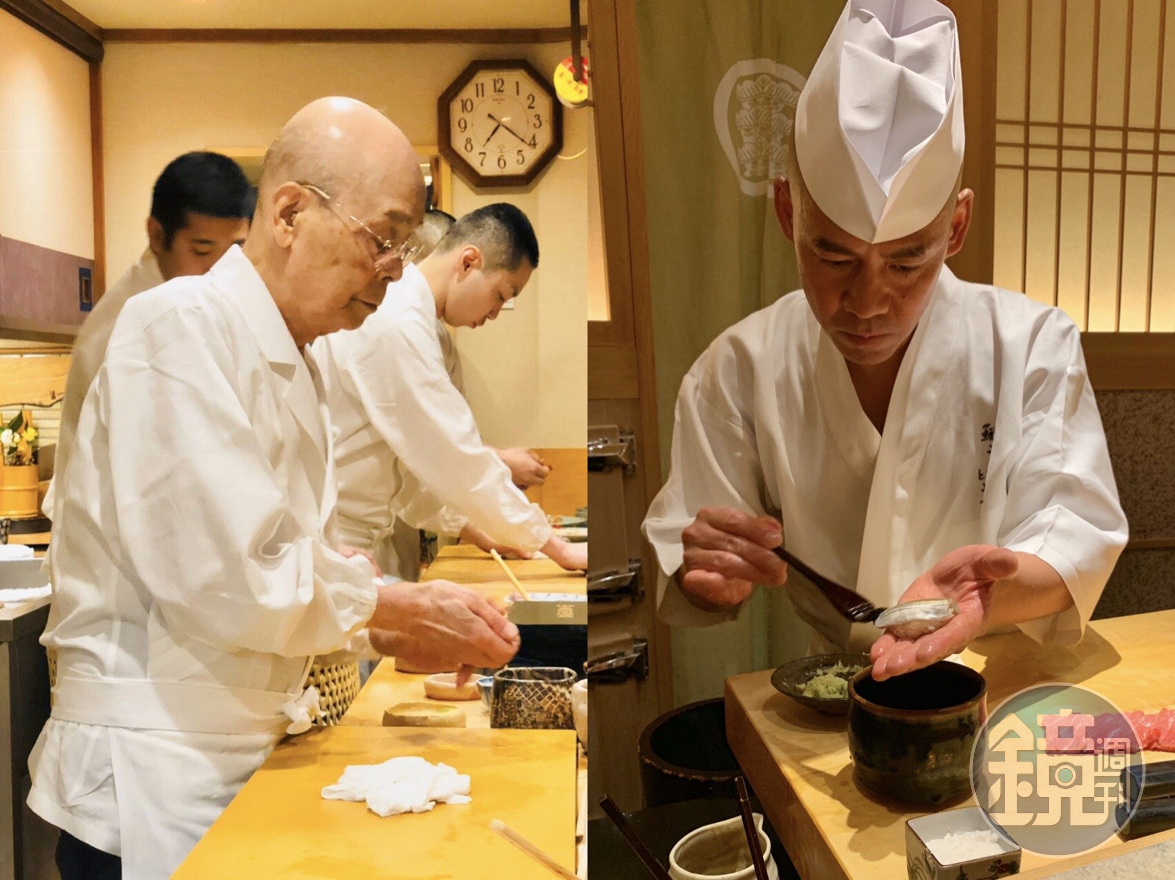 連續10年以上奪得米其林三星的「數寄屋橋次郎」（左）與「齋藤壽司」（右）消失在今年的《東京米其林指南》榜單上。