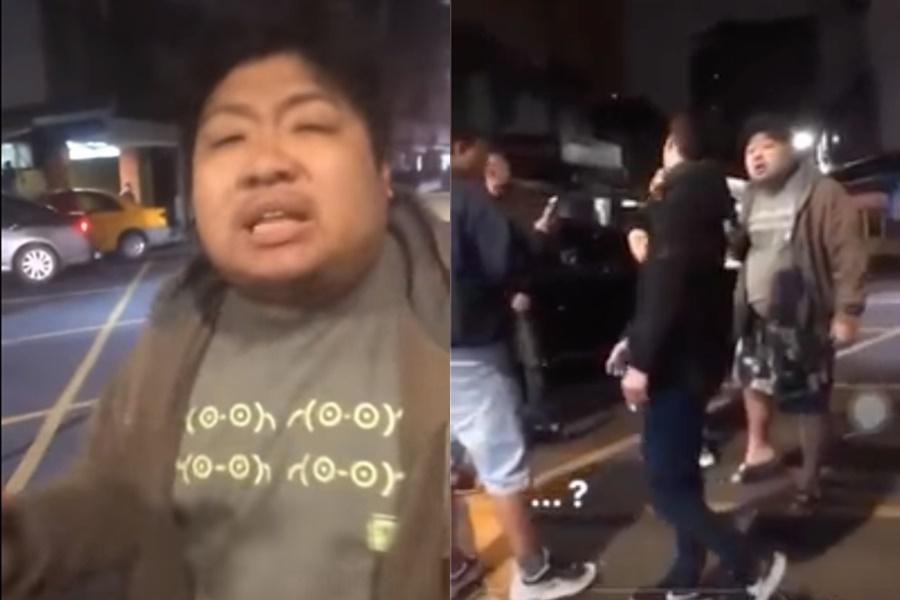 知名遊戲實況主亞洲統神被一群人嗆聲，他也不甘示弱理論。而對方一群人包圍統神幹譙，一旁還有朋友鼓噪甚至開直播。（翻攝畫面）