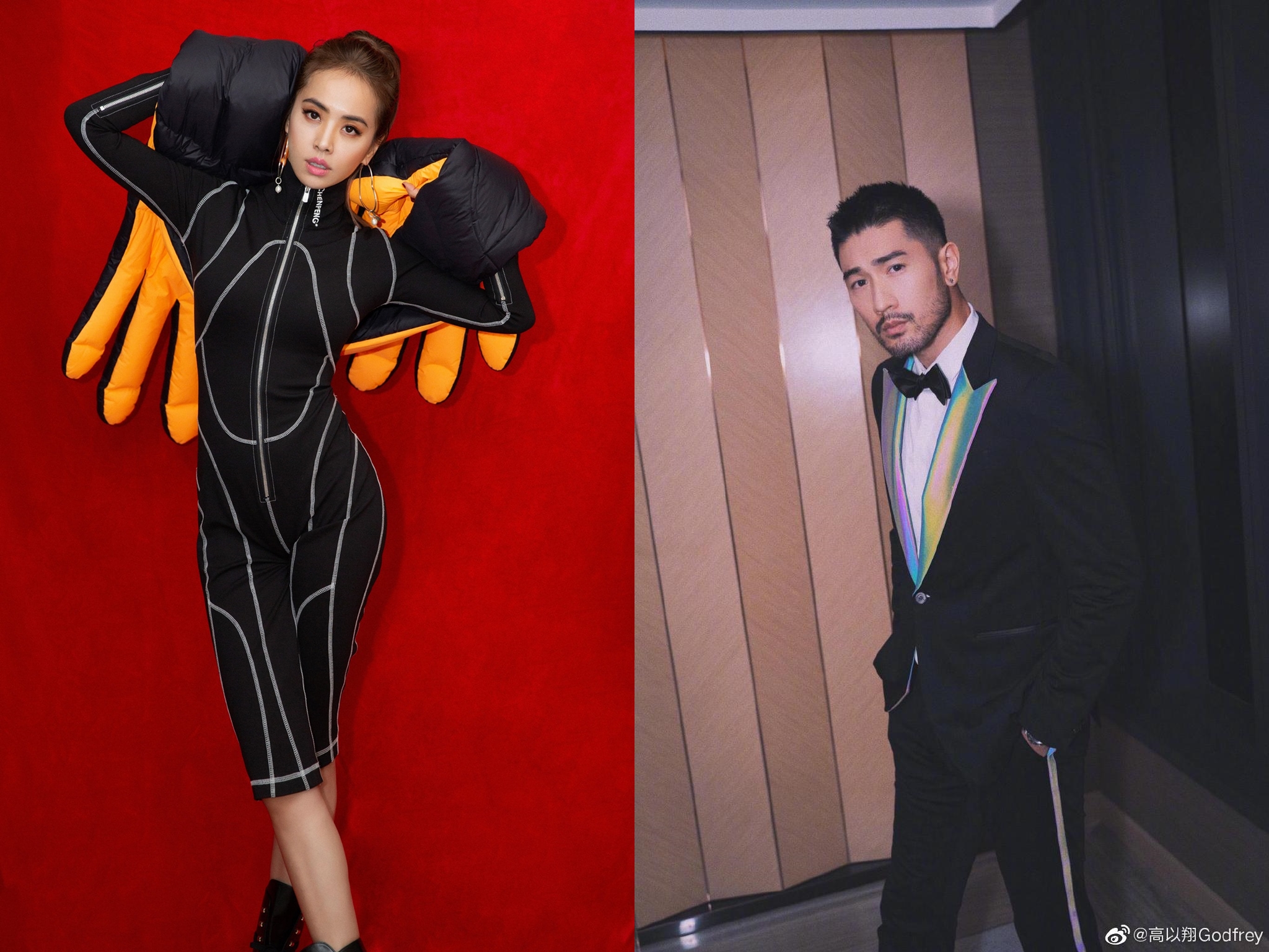 天后蔡依林也曾是高以翔的緋聞女友之一。(翻攝自蔡依林臉書、高以翔微博)