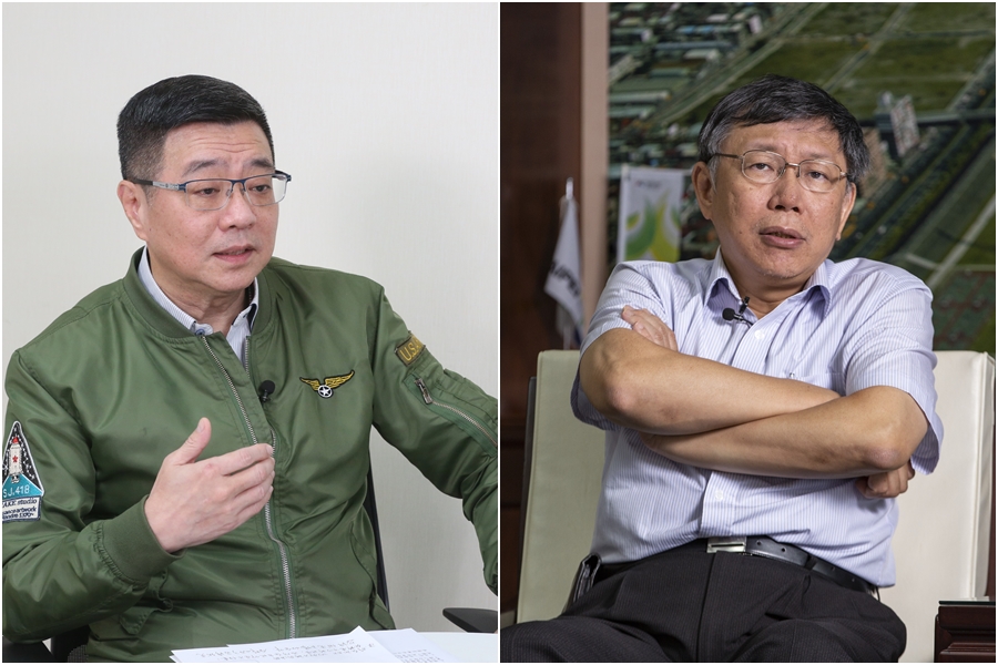 柯文哲（右圖）嗆卓榮泰（左圖）政治傲慢，考慮向支持者下令「不要投給小英」。（資料照）