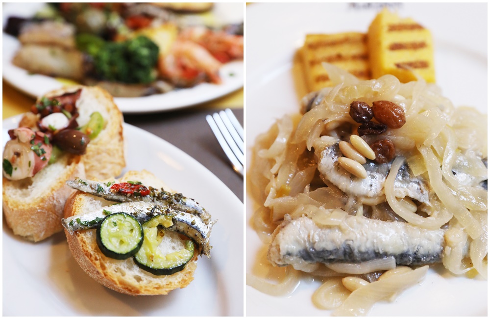 威尼斯的小酒館裡有著各種傳統經典的開胃小菜，一定要來嘗一嘗。