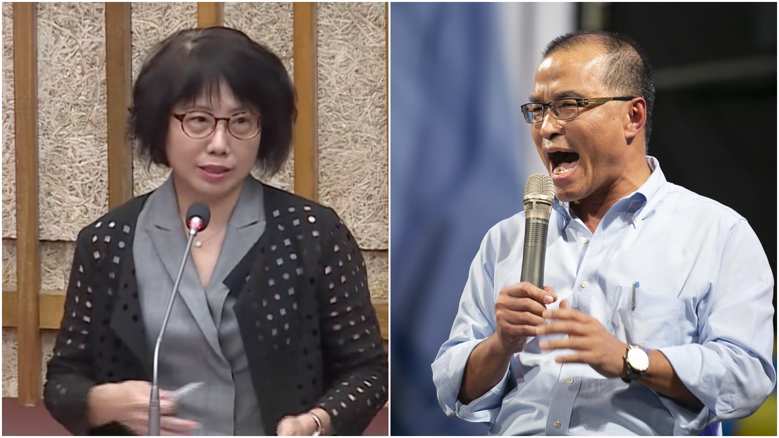 葉匡時護航高美蘭，稱她來這工作已犧牲很多待遇，反批評議員「不要老是問這些很無聊的小事」。（合成圖，翻攝自質詢畫面、攝影組）