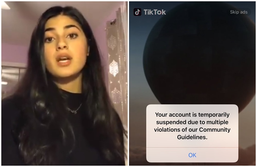 一名美國少女在抖音上發布一支談到新疆的影片，遭到下架引起廣大網友不滿，抖音道歉並重新上傳影片。（翻攝自推特帳號@x_feroza）