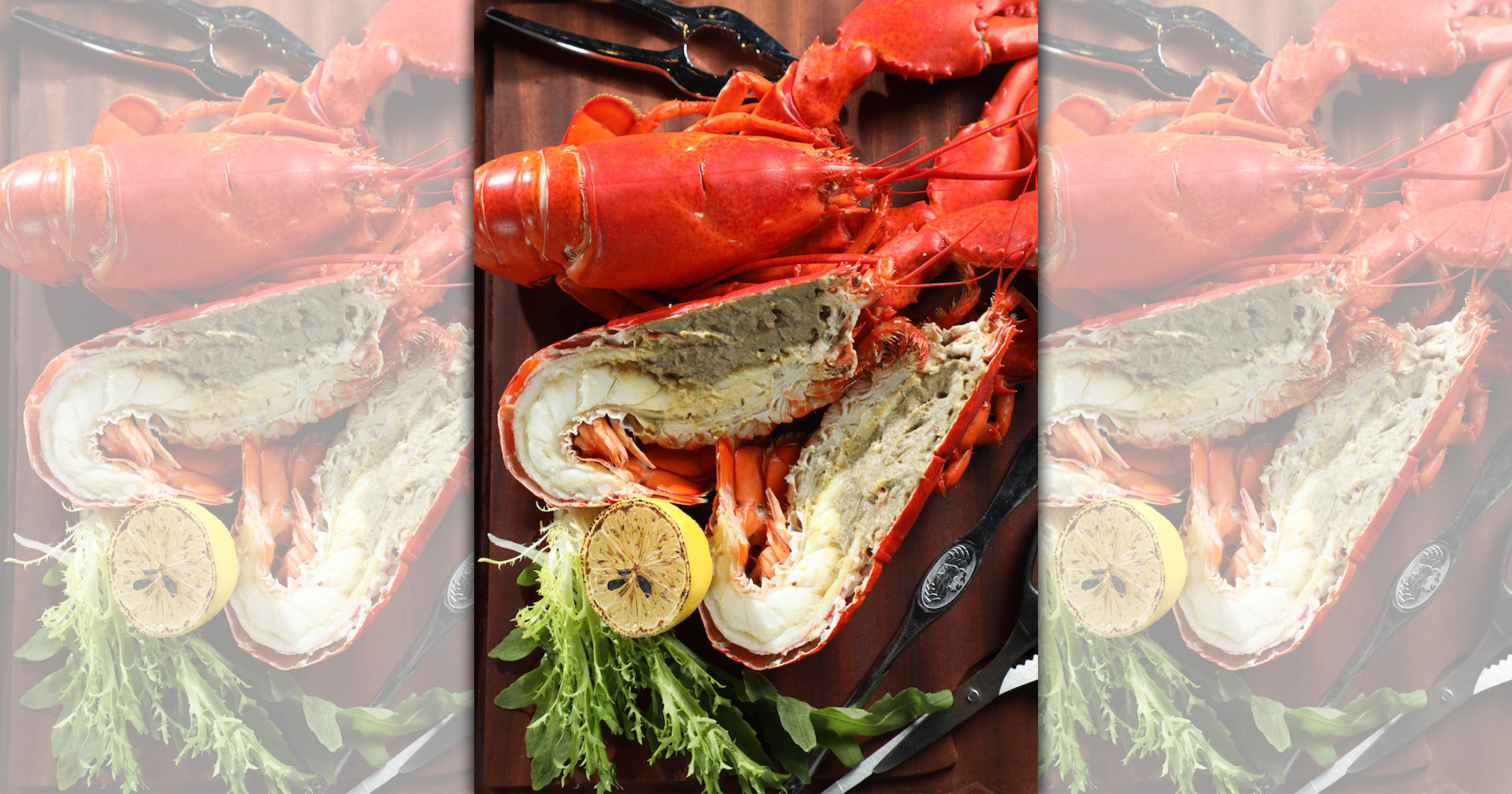 「漁夫式蒸煮加拿大野生龍蝦」膏脂濃郁、肉質爽彈。（1,680元套餐菜色）