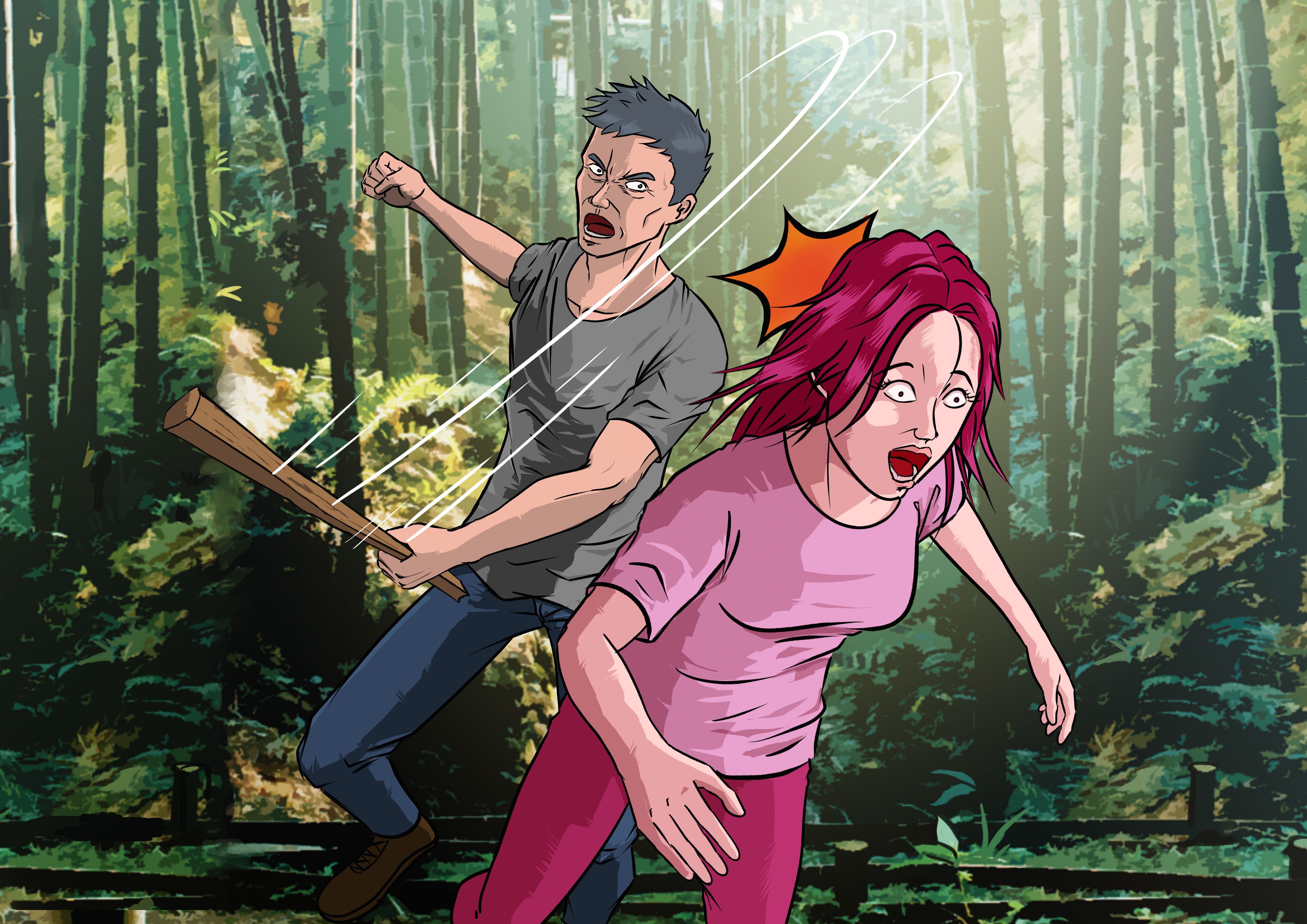 凶手陳文釧懷疑同居女友出軌，將她帶到山上、亂棍打死。（圖為示意畫面）