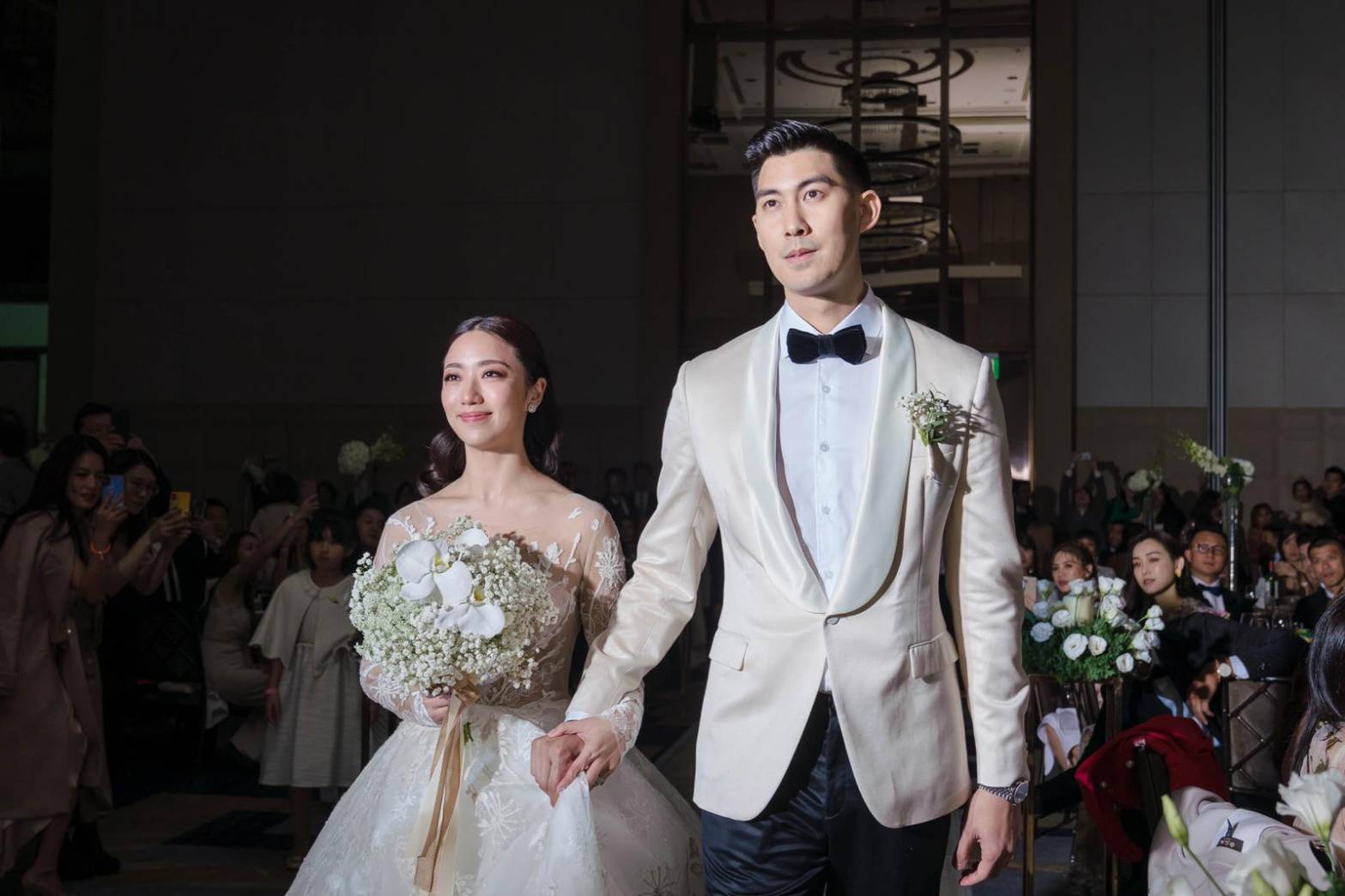 毛加恩今晚如期和未婚妻羅雯在萬豪酒店舉辦婚宴，下午在戶外舉行婚禮儀式。（傑星傳播提供）