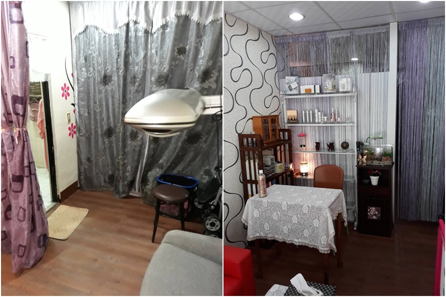 美容坊內部簡陋陽春。（讀者提供）