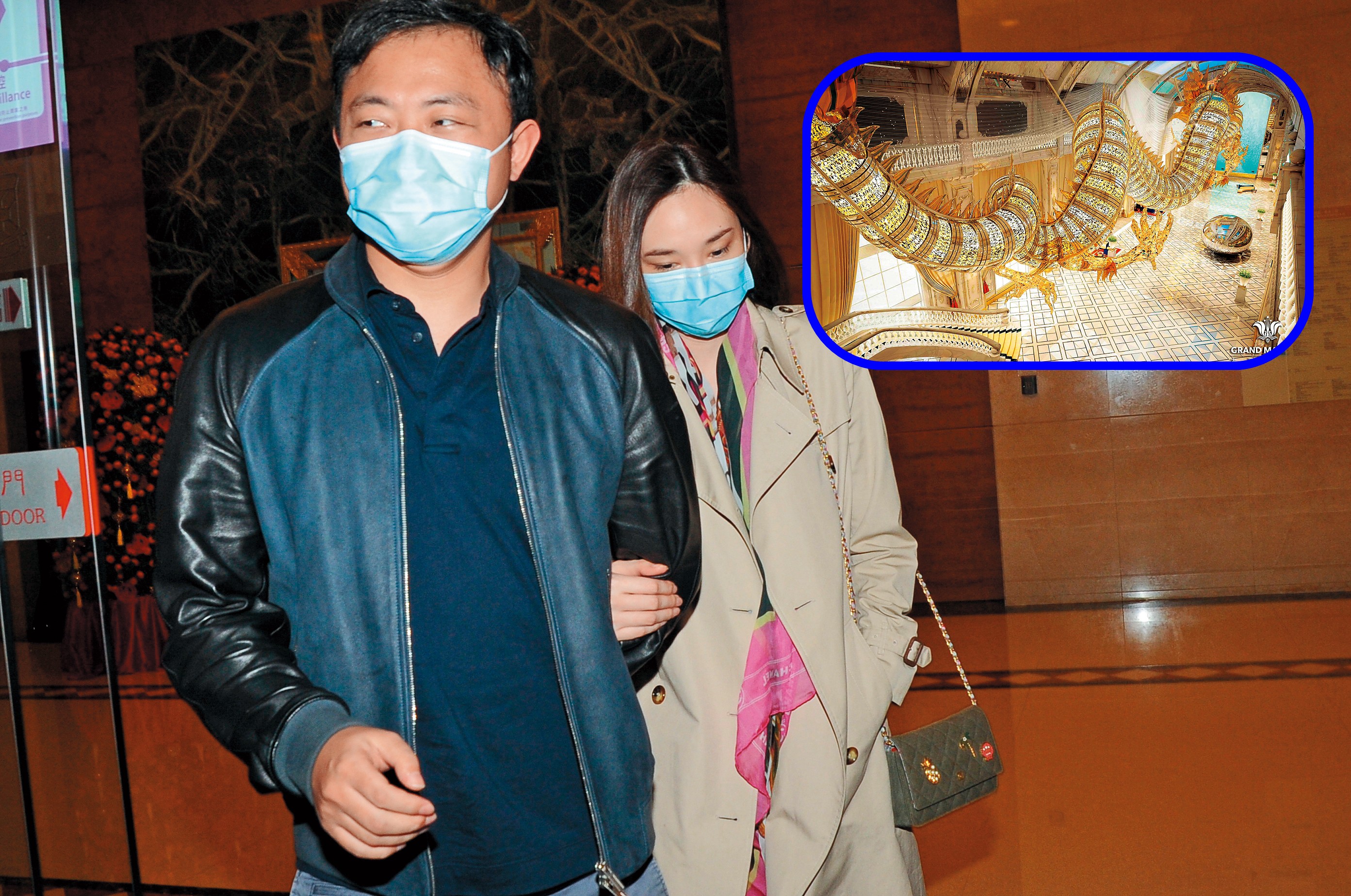 2年前吳佩慈（右）與未婚夫紀曉波（左）現身香港私人醫院，她已為對方連生3娃，肚裡還有第4胎，至今仍未有名分。（東方IC）