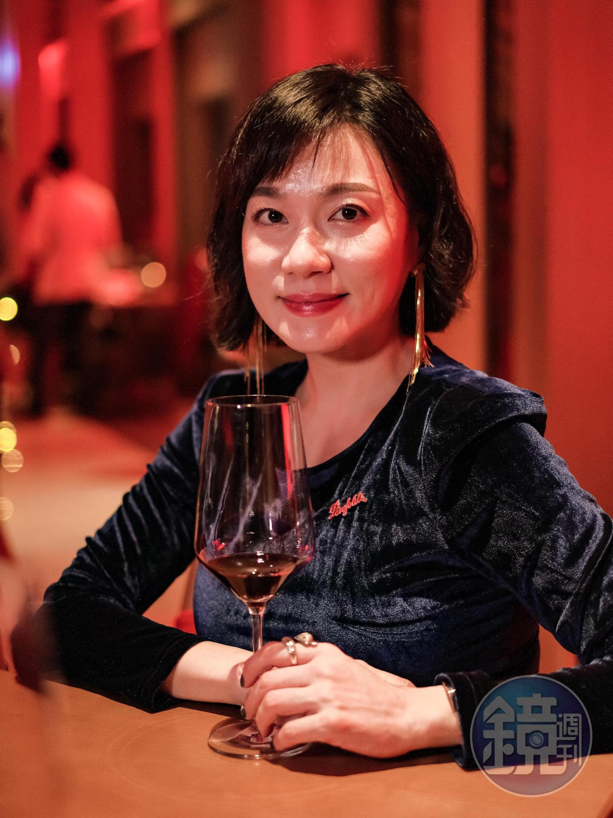 富邑葡萄酒集團北亞區品牌大使蔡兒杉樂見台灣奔富酒迷，喜歡嘗試不同風格的酒款，發展出個人喜好。