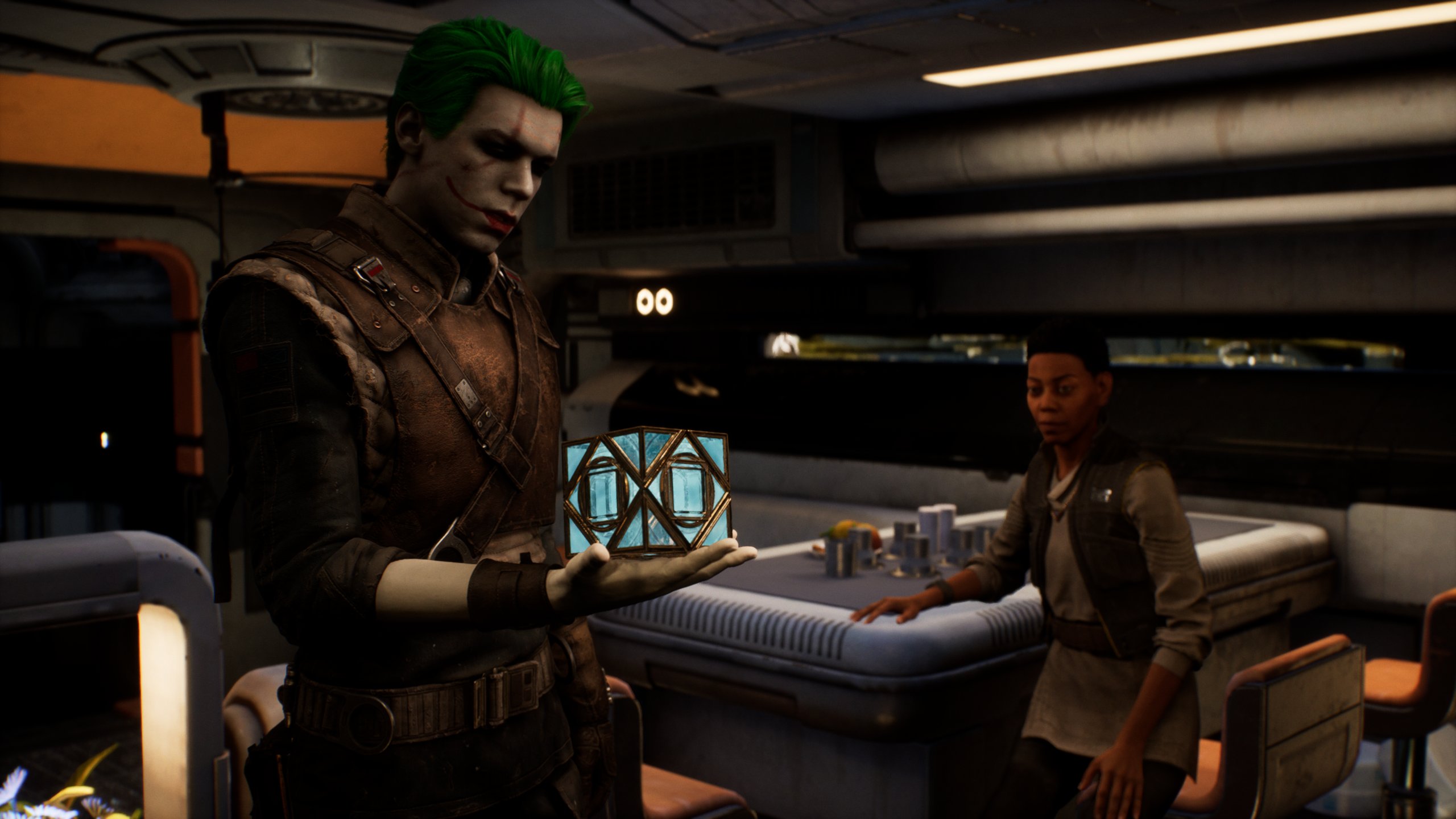 粉絲創作小丑模組，讓卡梅隆・莫納漢飾演的兩個角色在《星際大戰》中合而為一。（圖／nexusmods）