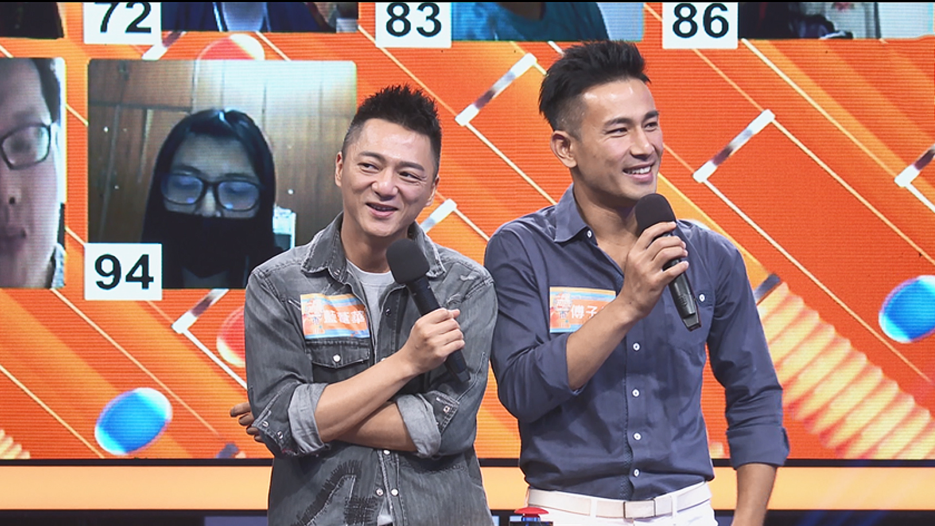 藍葦華在公視節目《一呼百應》的台語題竟踢到鐵板，好朋友傅子純也幫不上忙。（公視提供）