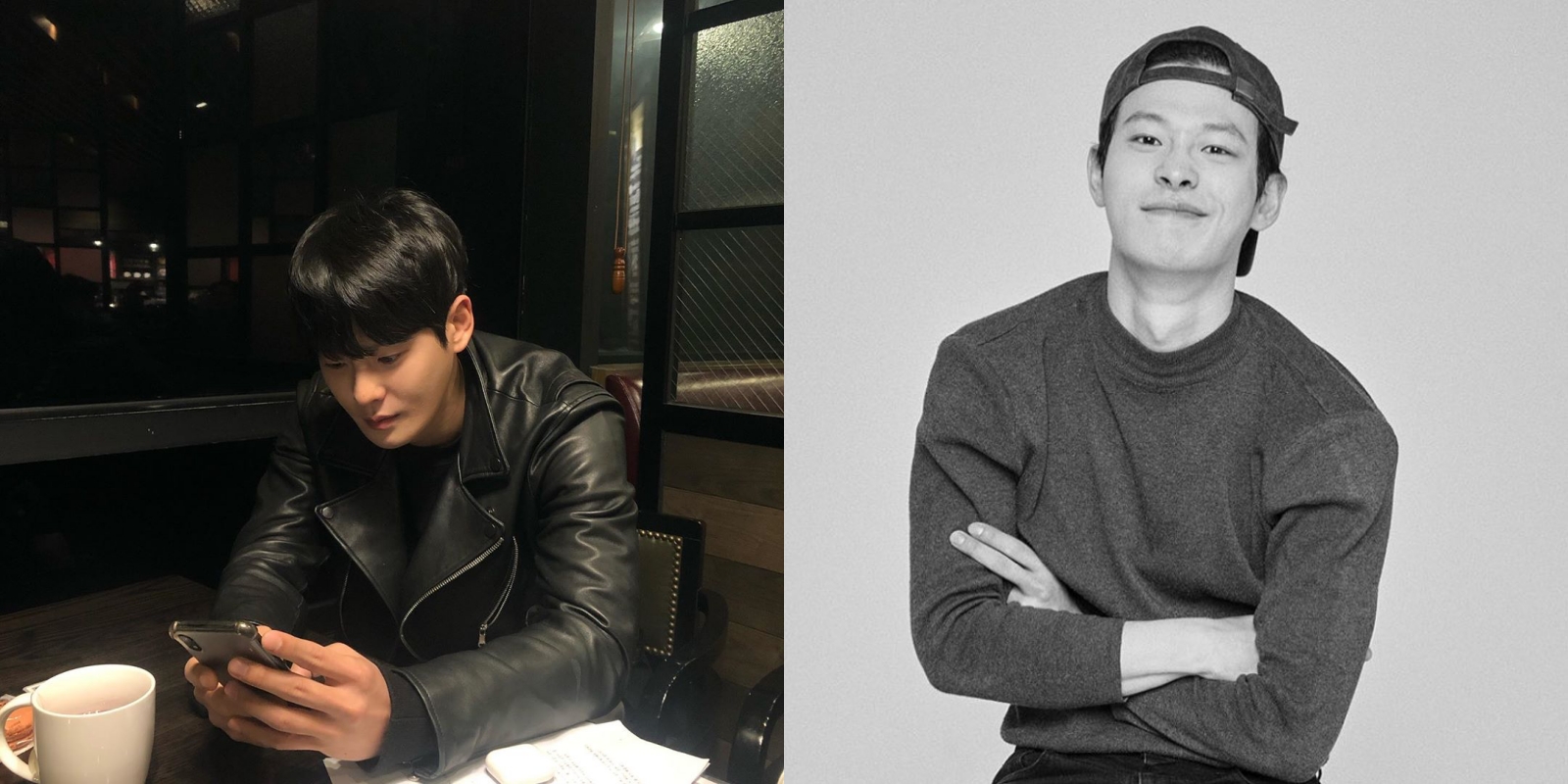 韓星車璌河驚傳在家死亡，圖左為他昨（2日）傍晚發的最後一則IG。（合成自車璌河IG）