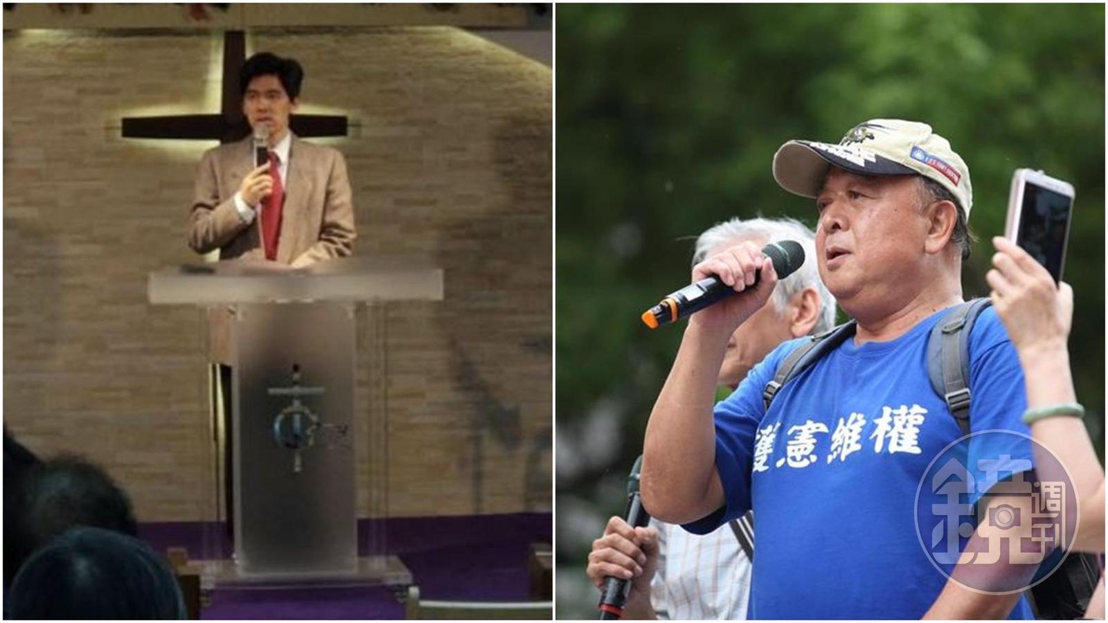 左正東(左圖)開出第一槍請辭獲准,成為首位因國民黨不分區名單而請辭獲准的黨務人士。右圖為吳斯懷。(合成圖,翻攝自左正東臉書)
