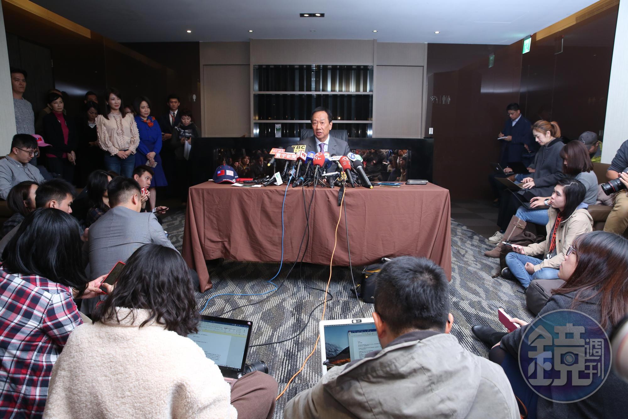 郭台銘強調,在派對中一定會見到川普,「但有沒有時間講話?講什麼我不知道。」