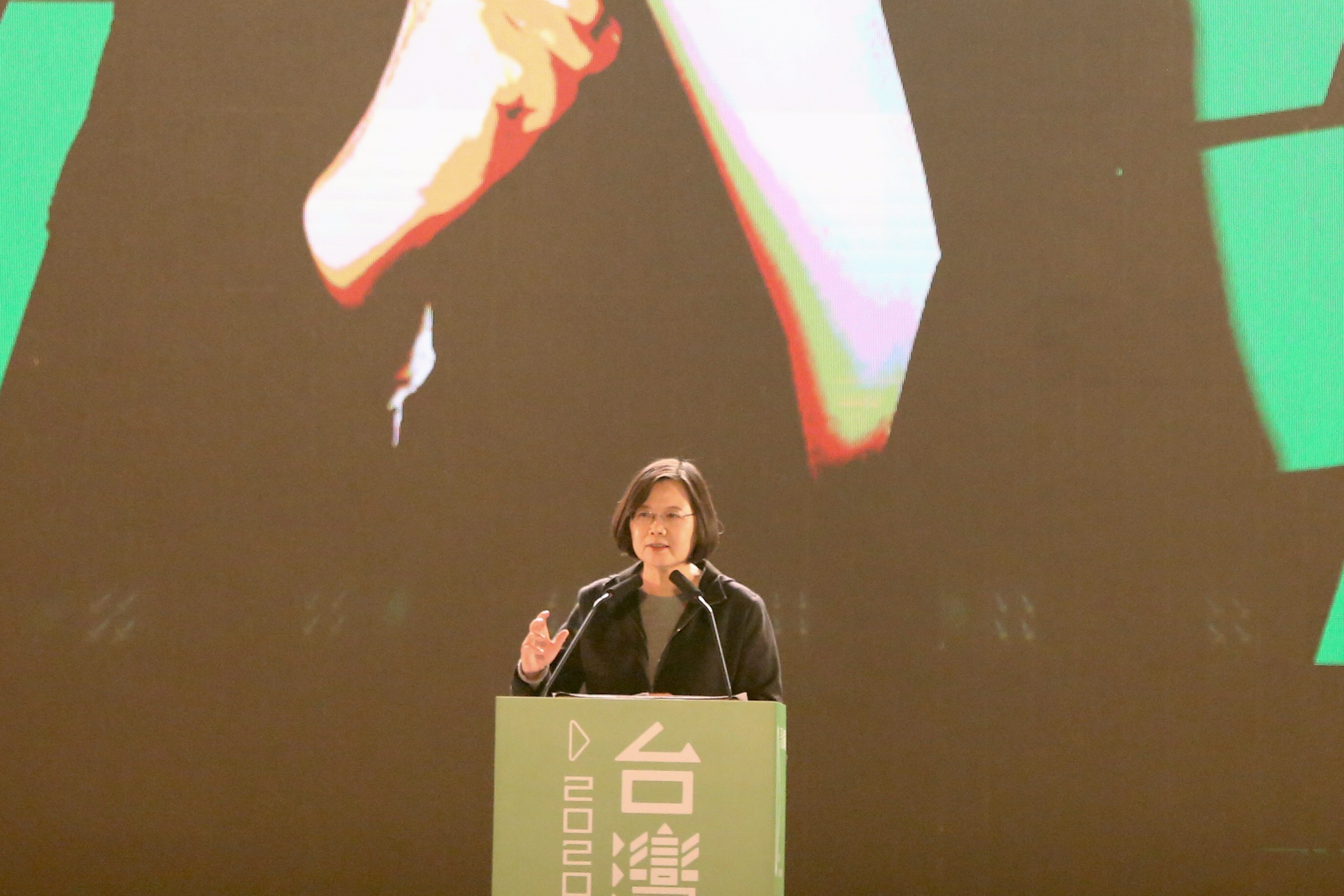 總統蔡英文今晚號召支持者加入「英眼部隊」，成為報票志工。