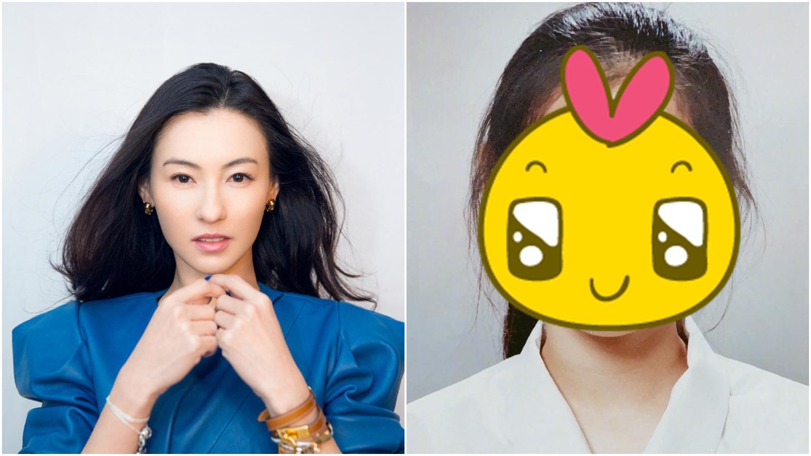 現年39歲的張栢芝近日在社群公開童年證件照，讓粉絲讚嘆小時候就很美。（翻攝微博）
