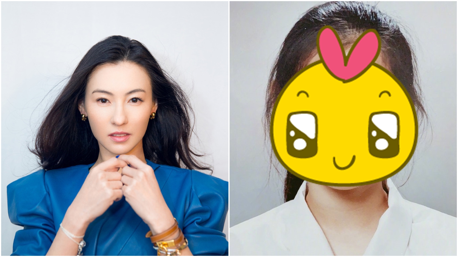 現年39歲的張栢芝近日在社群公開童年證件照，讓粉絲讚嘆小時候就很美。（翻攝微博）