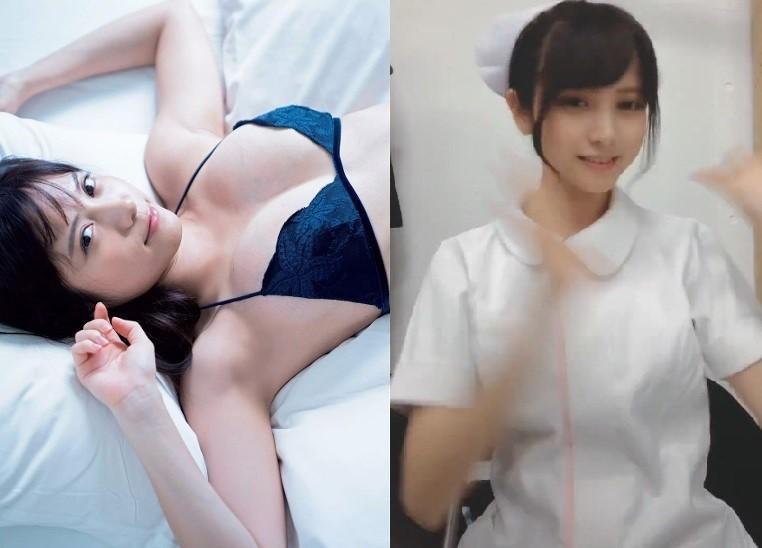 桃月梨子出道時以現役護士的身分引起討論。(翻攝自日本雅虎)