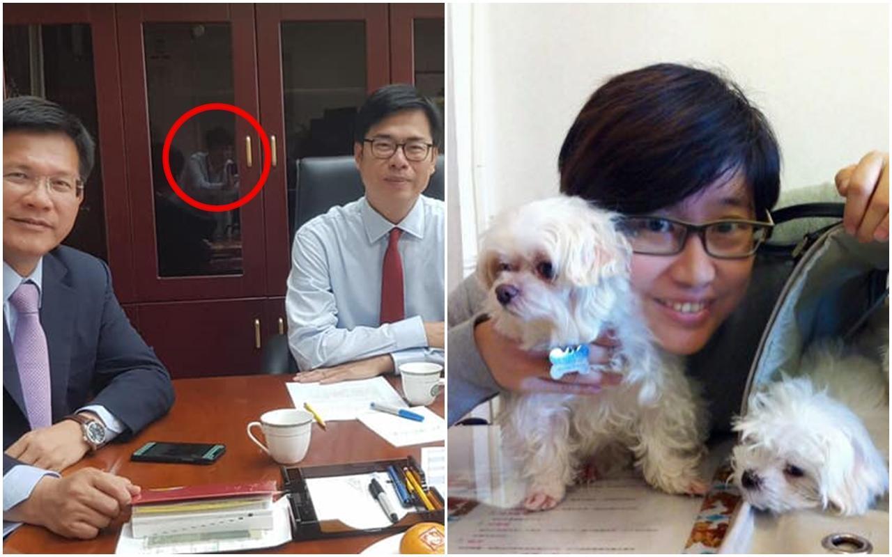 潘恒旭昨日po文再爆，暗指楊蕙如是陳其邁所養網軍，更以疑似楊幫忙拍照的畫面作為「證據」。（翻攝自潘恒旭臉書）
