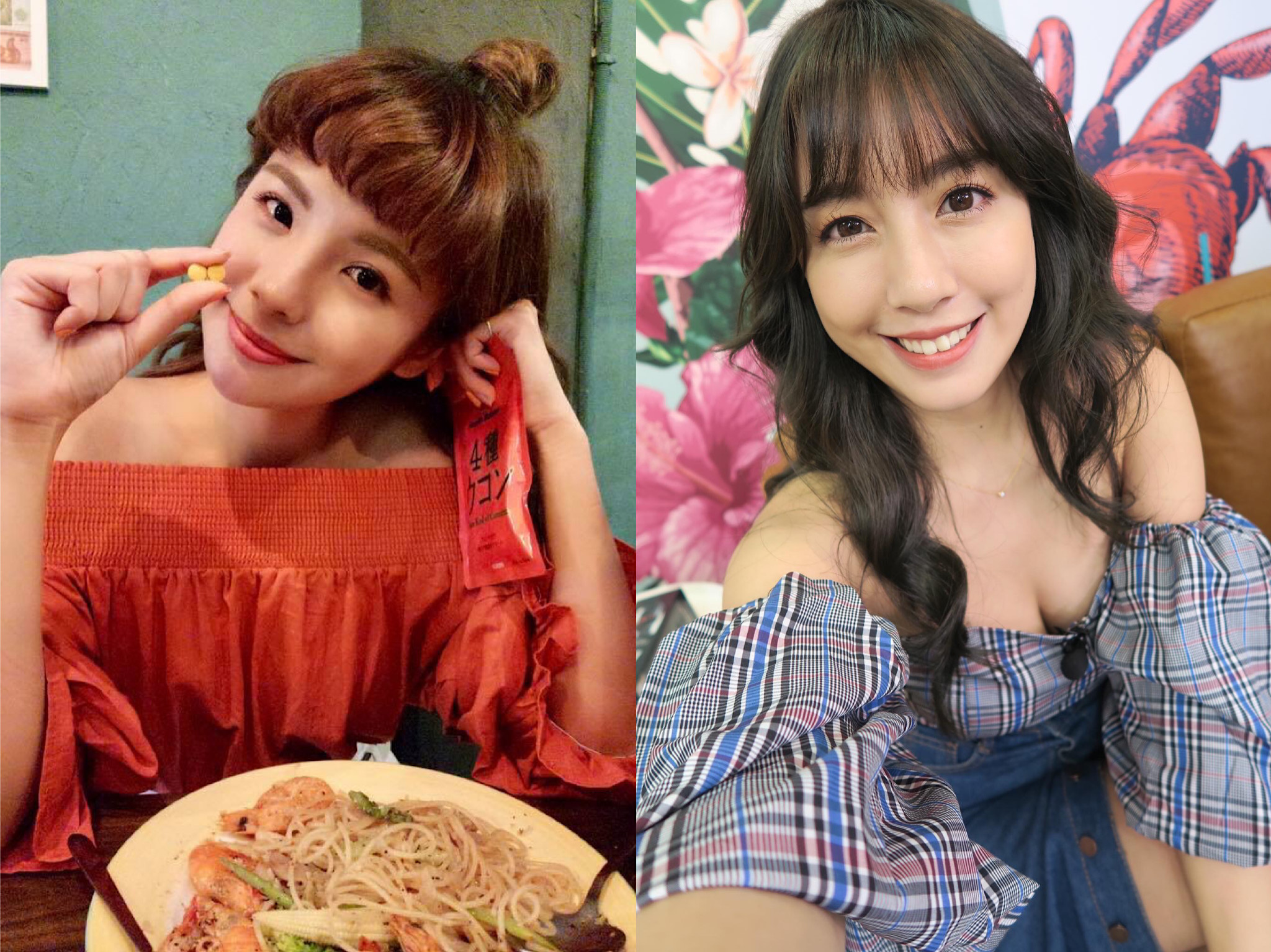 鮪魚徐瑋吟指控NONO辜莞允，涉嫌偷拍她的裸露照片。（翻攝自徐瑋吟、辜莞允臉書）